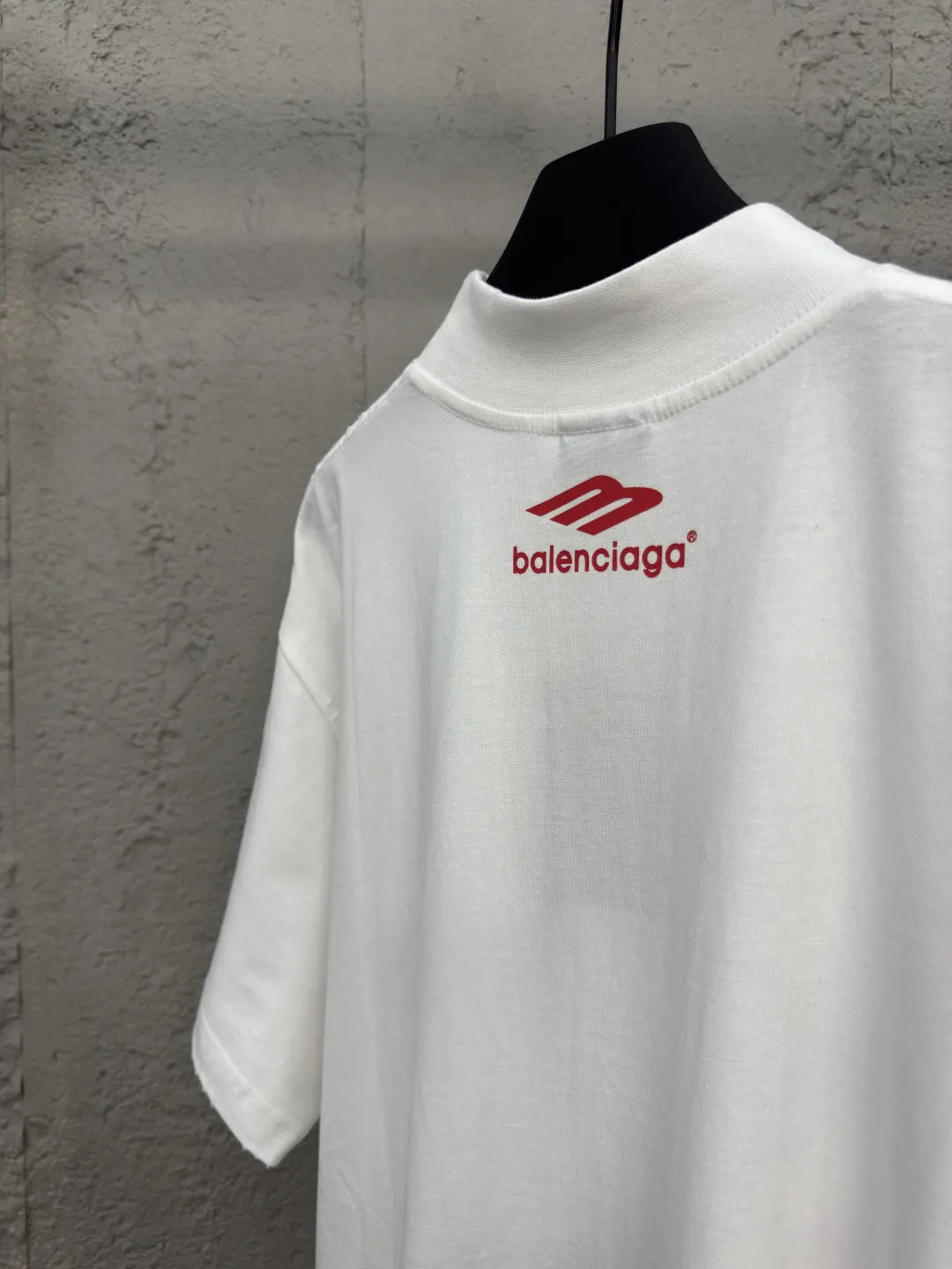 Balenciaga White Logo Short Sleeve T-Shirt Street Casual Style