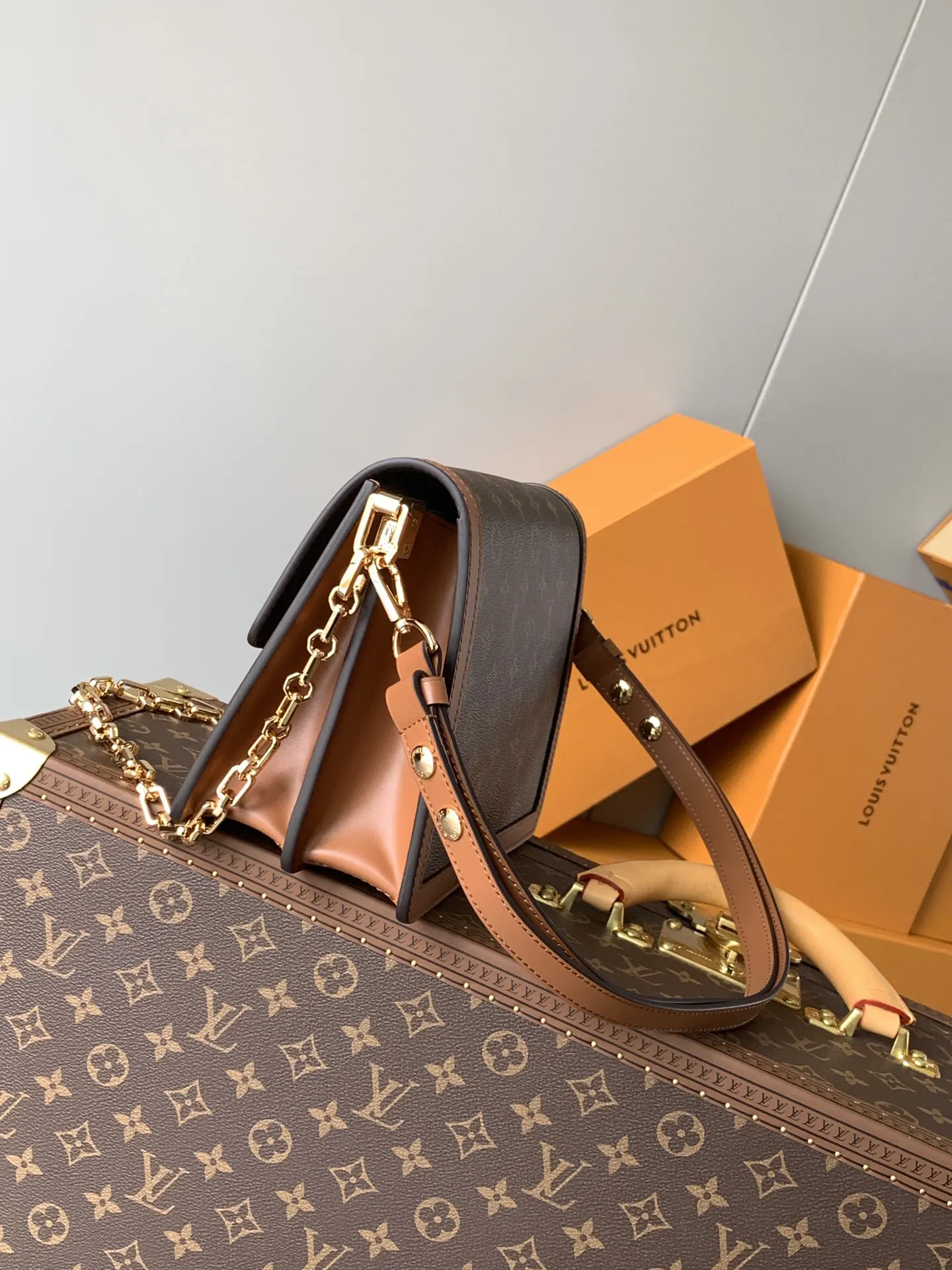 LV 帆布 将 Monogram 帆布与 Re 腋下包 复古腋下背款