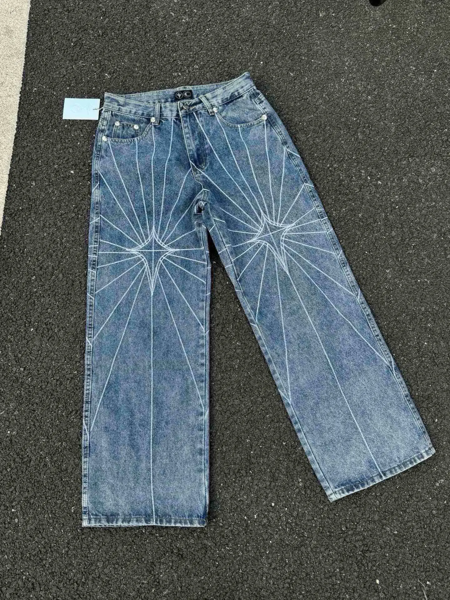 Chrome Hearts 24FW 蓝色 刺绣 水洗 长裤 宽松休闲款 款2
