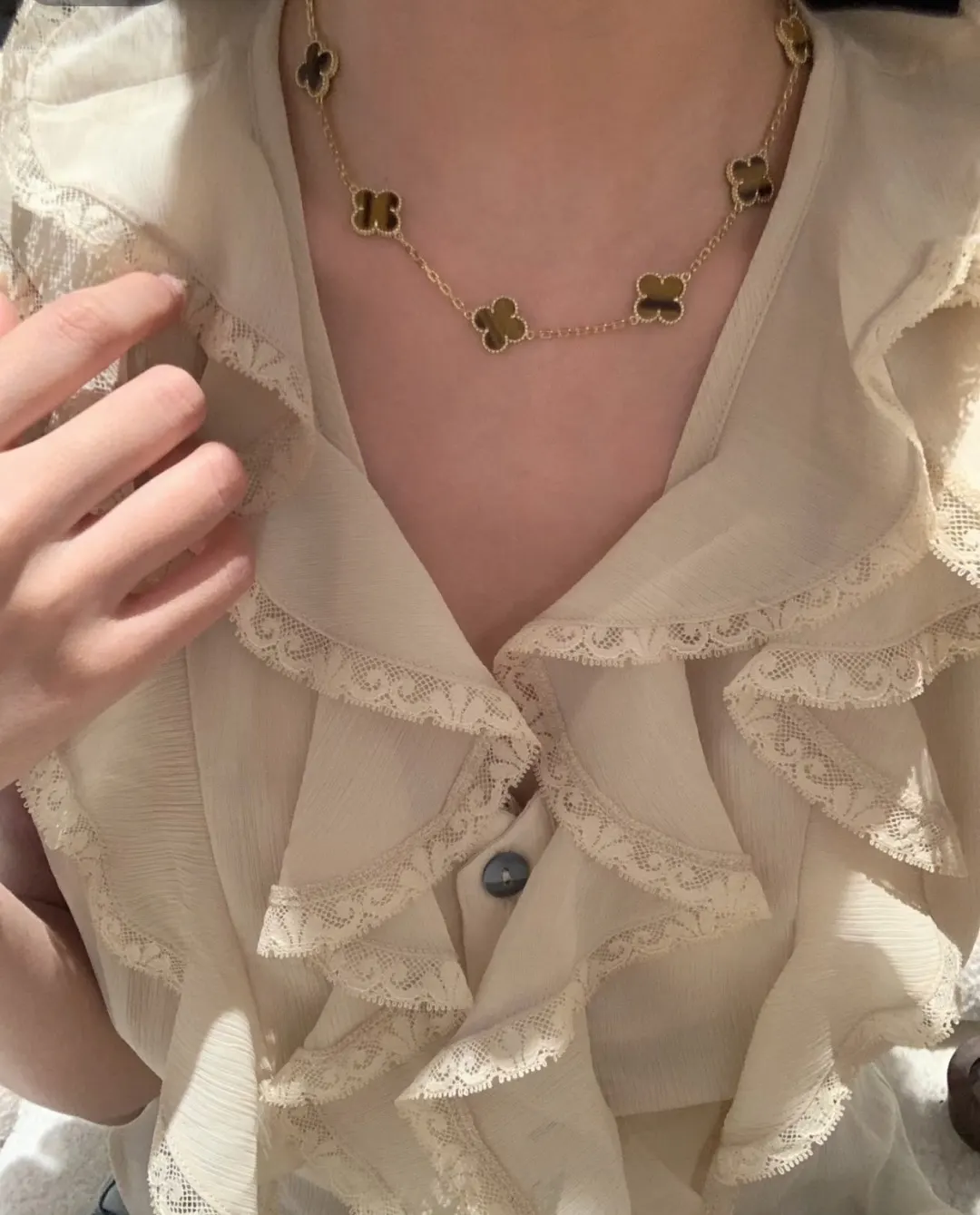 Van Cleef 四叶草 项链 精致锁骨链款 款3