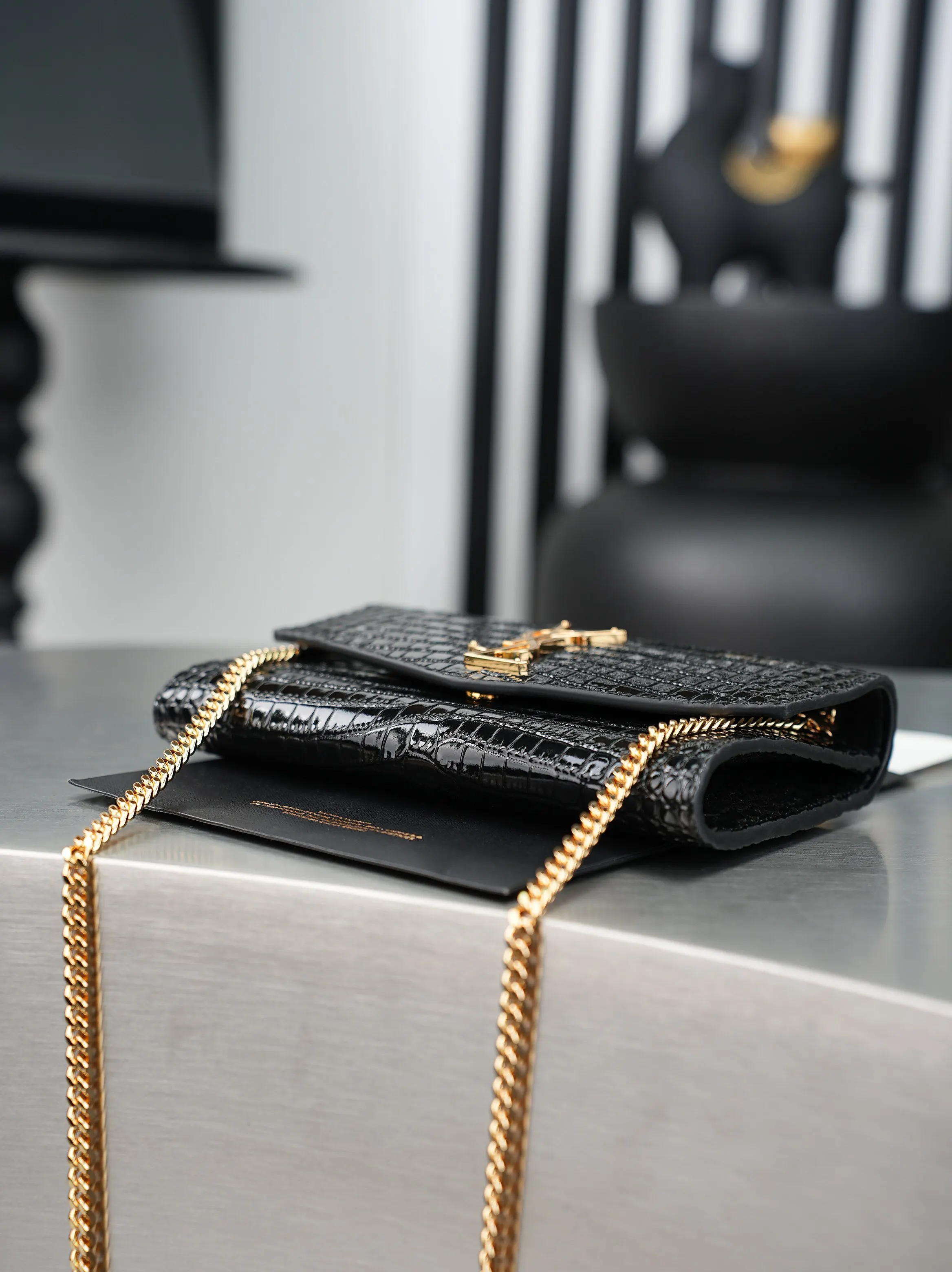 Black Chain Bag Leather