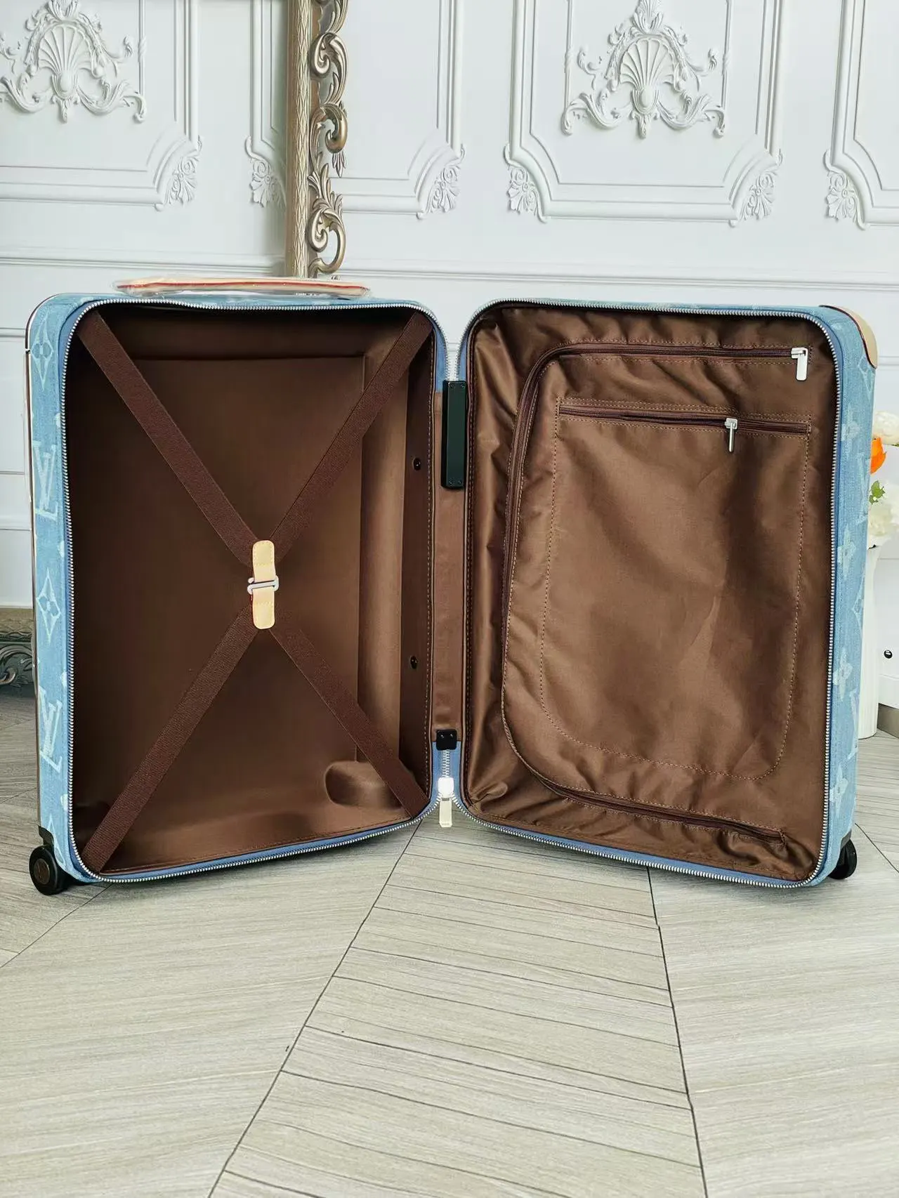 LV 老花 帆布 行李箱 旅行拉杆款 輕便出行款