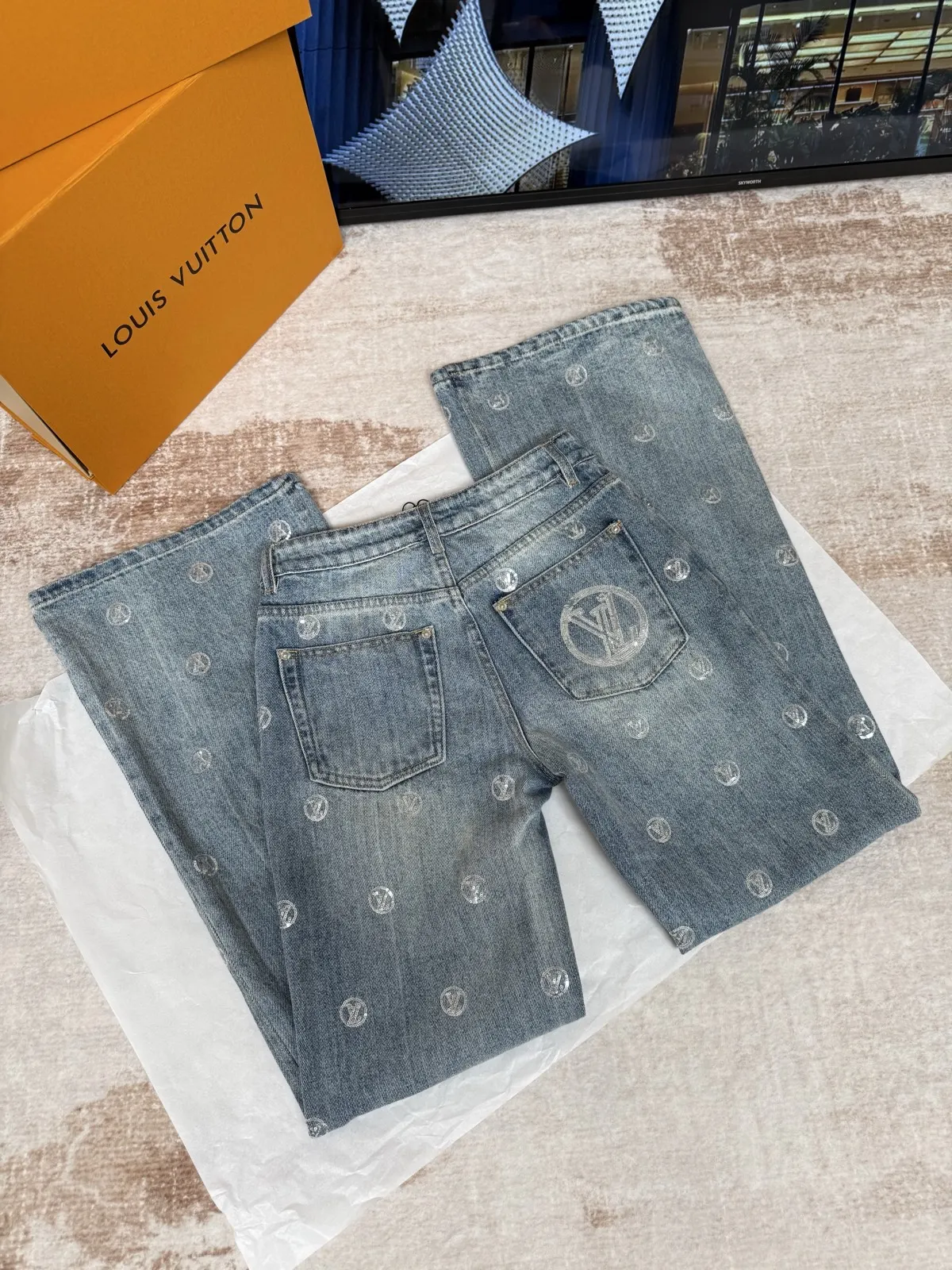 Louis Vuitton 蓝色 牛仔 裤子