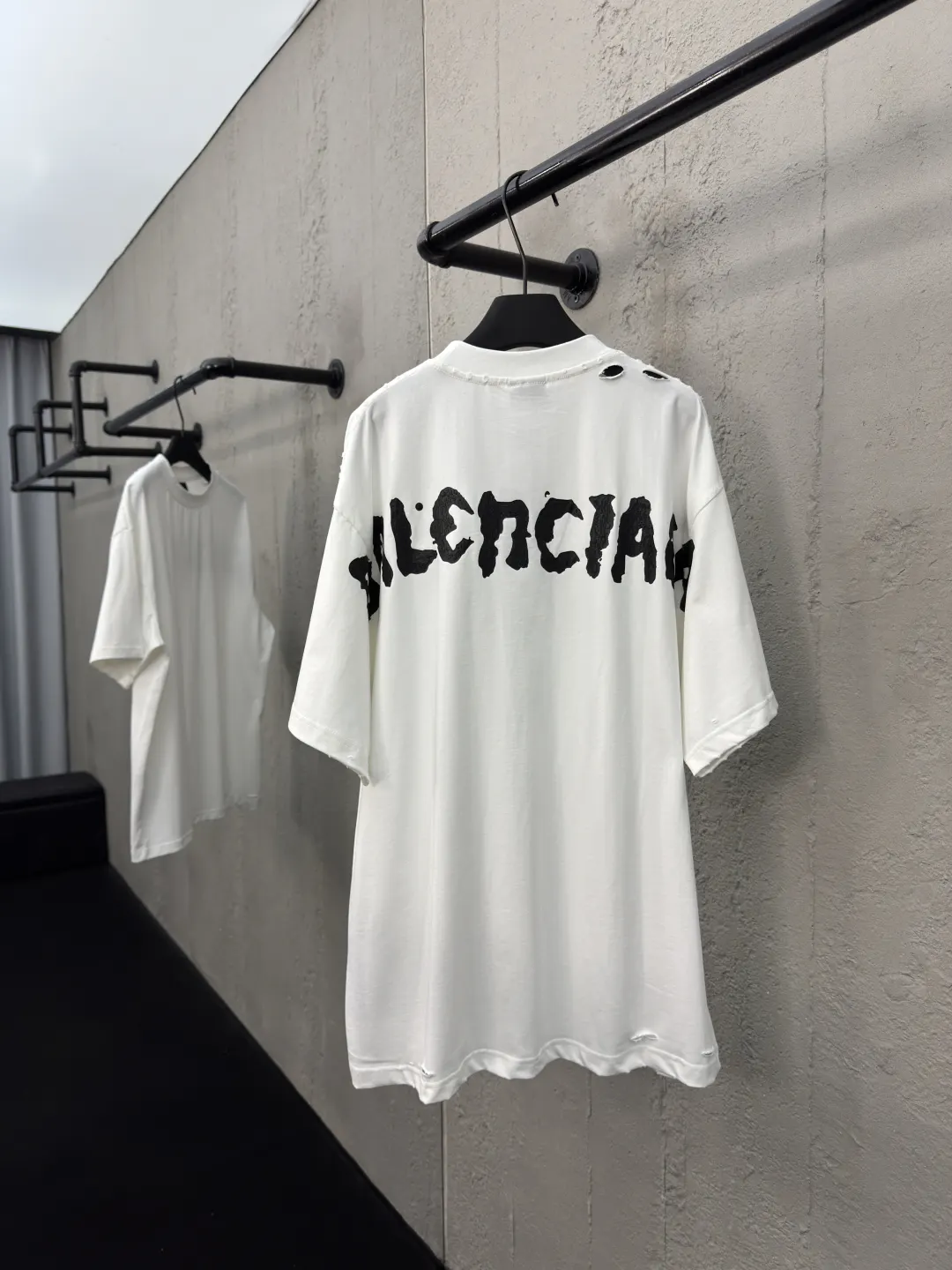 Balenciaga Minimal Oversized Crew Neck T-Shirt In White