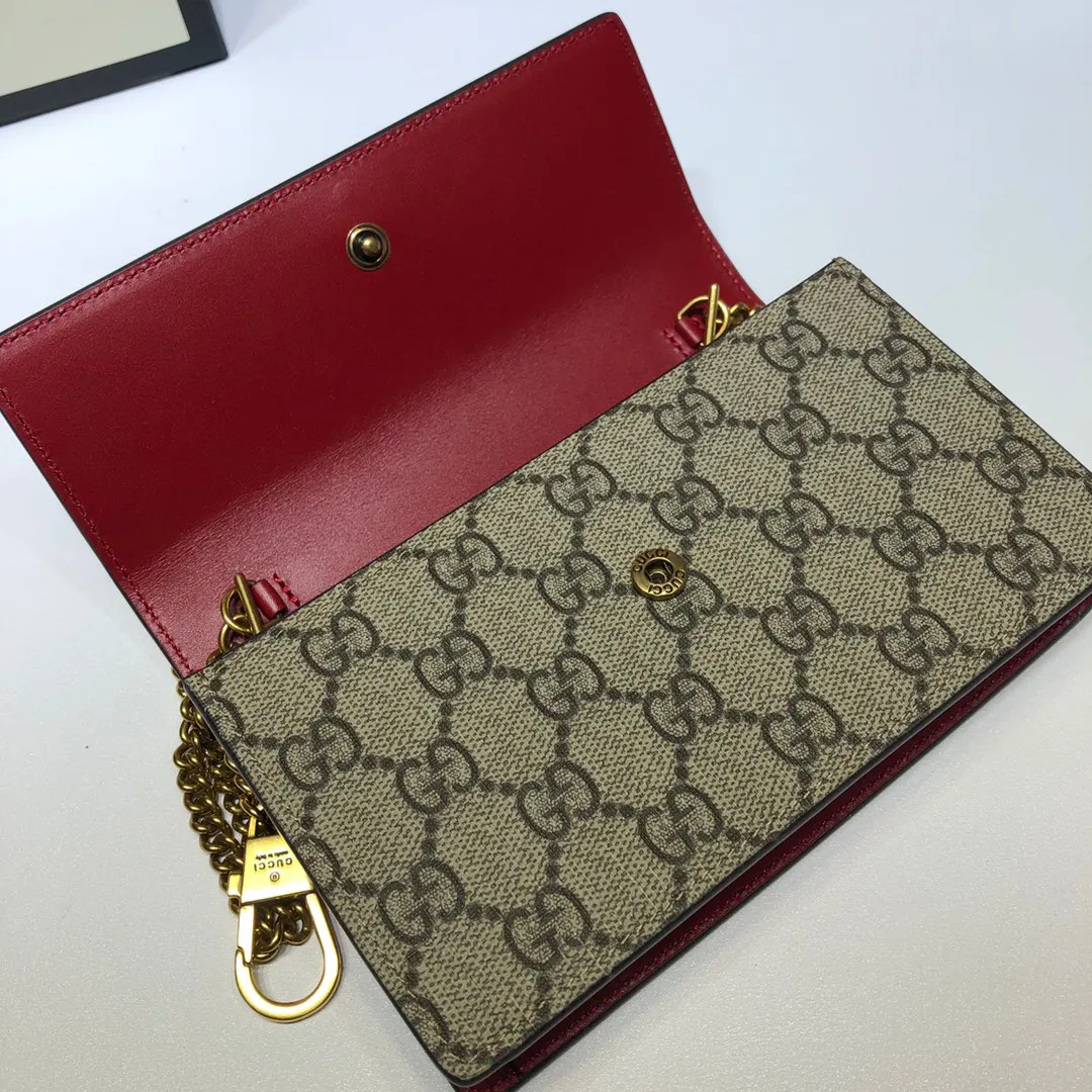 Gucci 红色 链条包 单肩斜挎款