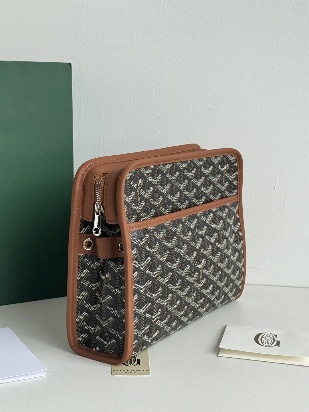 Goyard Yellow Clutch Bag Leather
