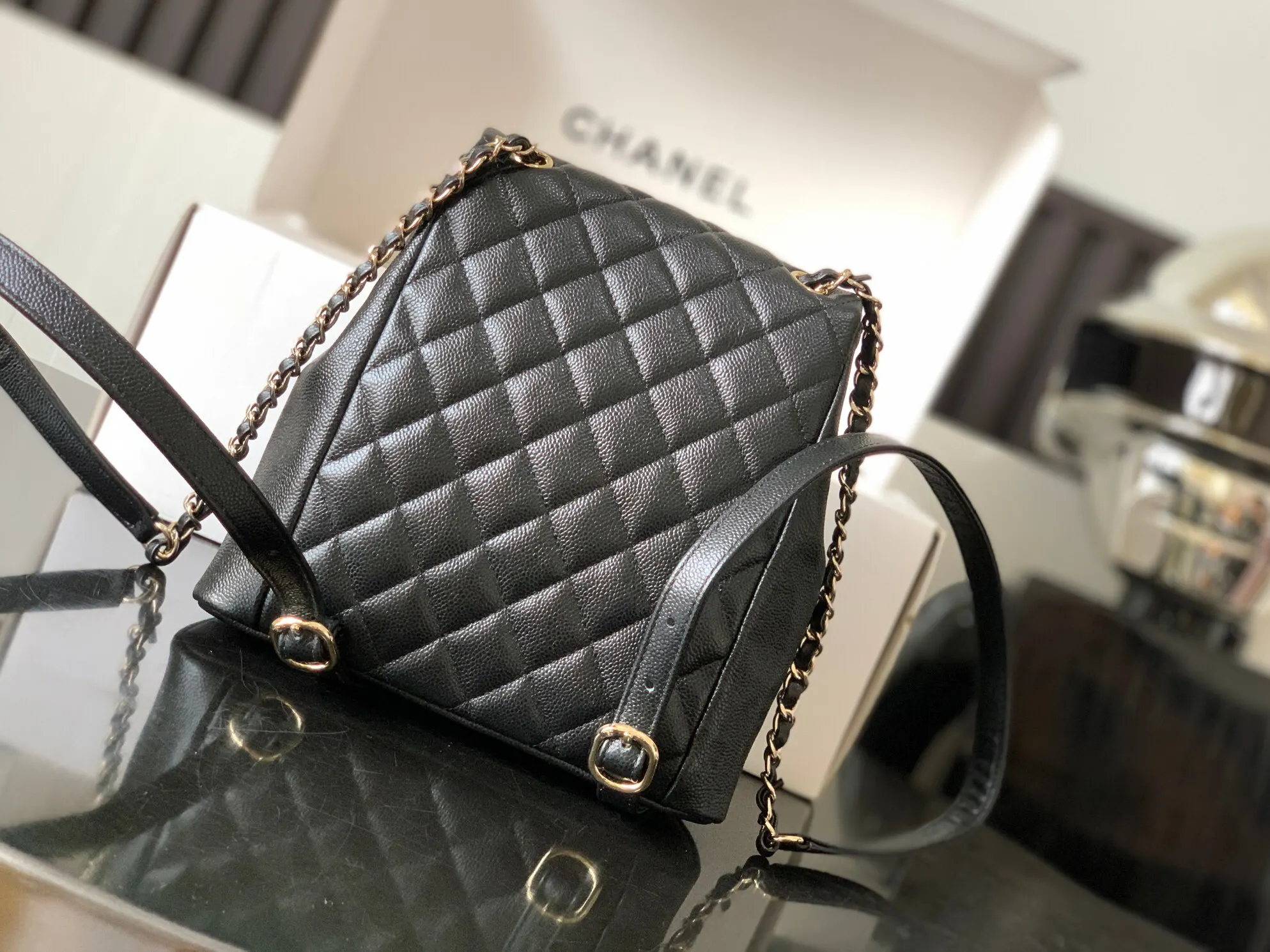 CHANEL 牛皮 雙肩包 实用雙肩款