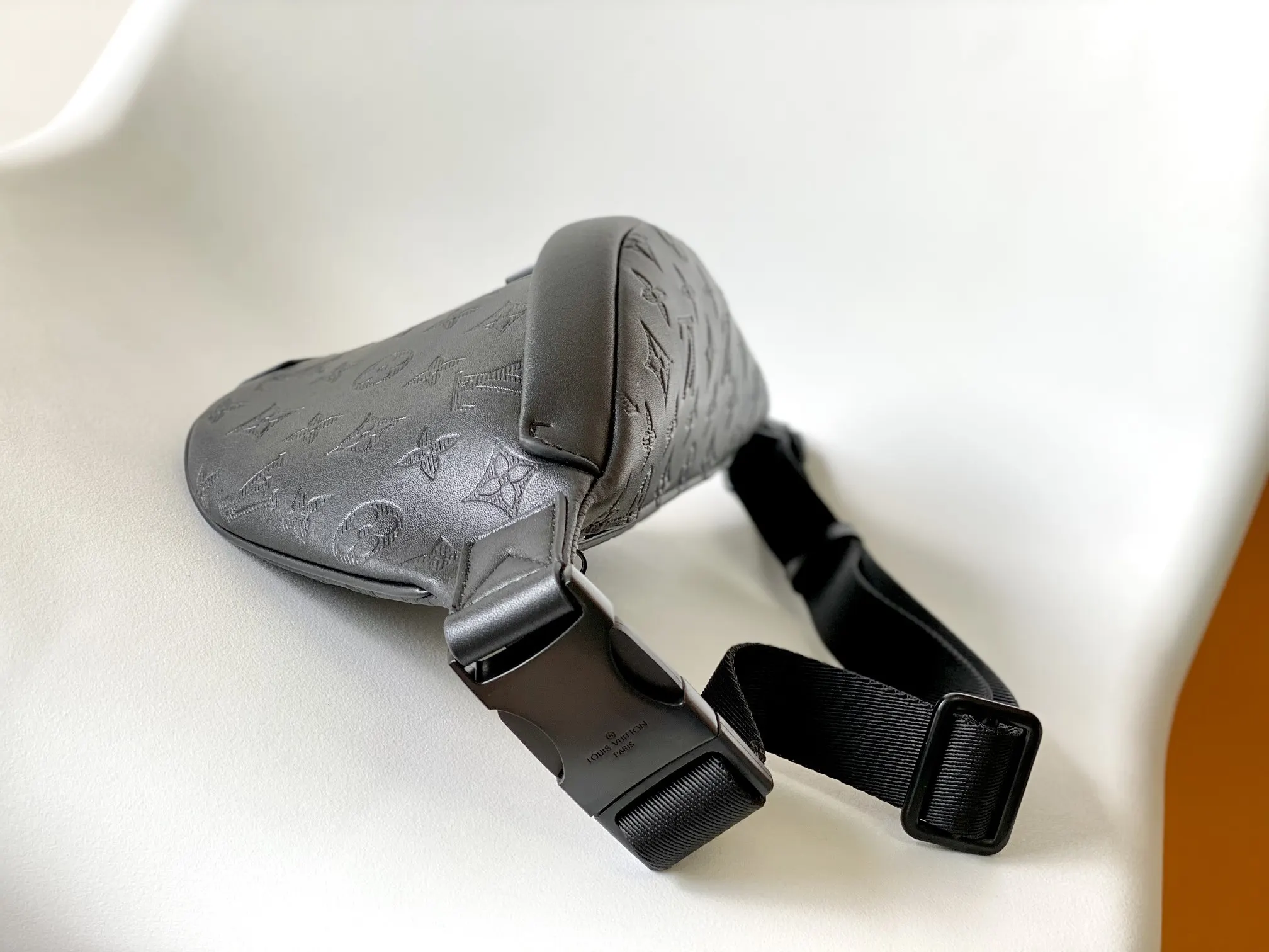 Black Gray Belt Bag Casual Canvas