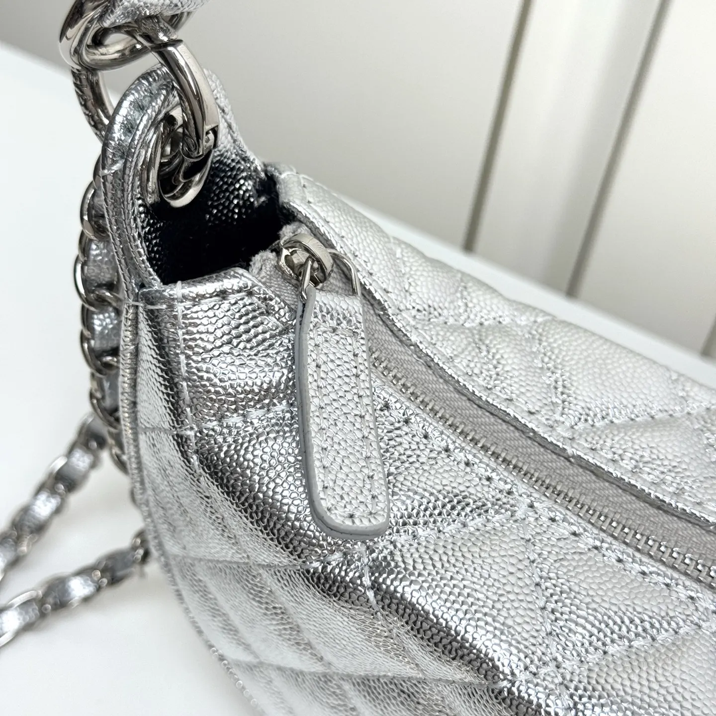 Silver Crossbody Bag Lightweight Versatile