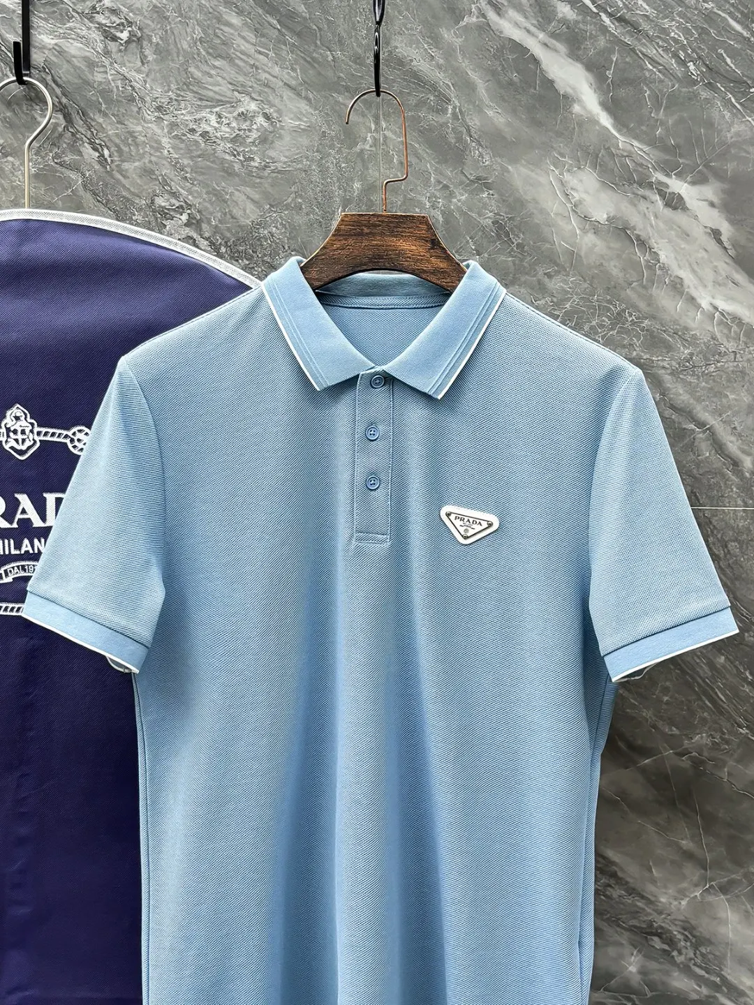 Prada Embroidered Polo Shirt