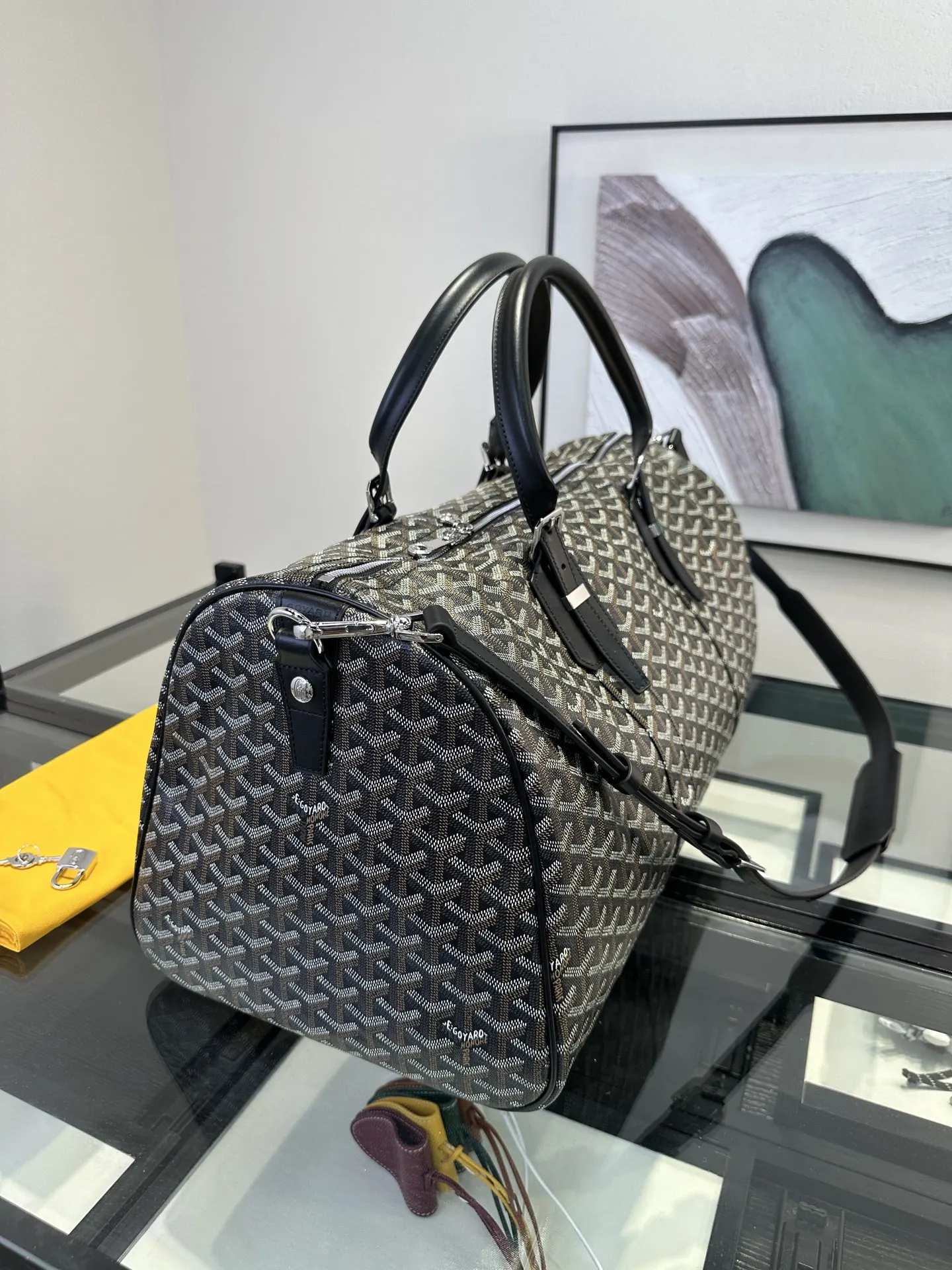 Goyard 黑色 戈雅 Boston 旅行袋 黑色 旅行袋 大容量旅行款