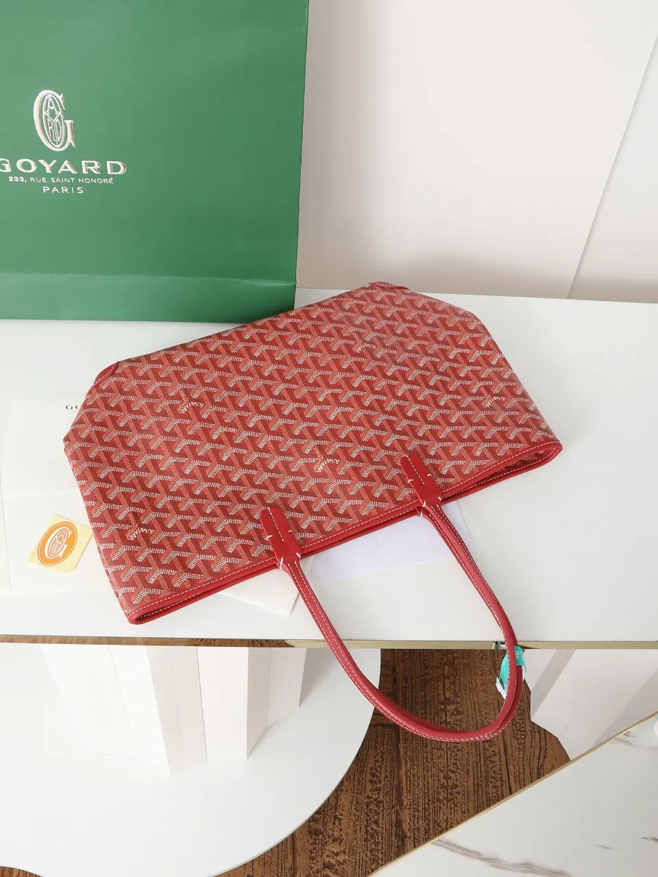 Goyard 红色 皮革 托特包 大容量托特款
