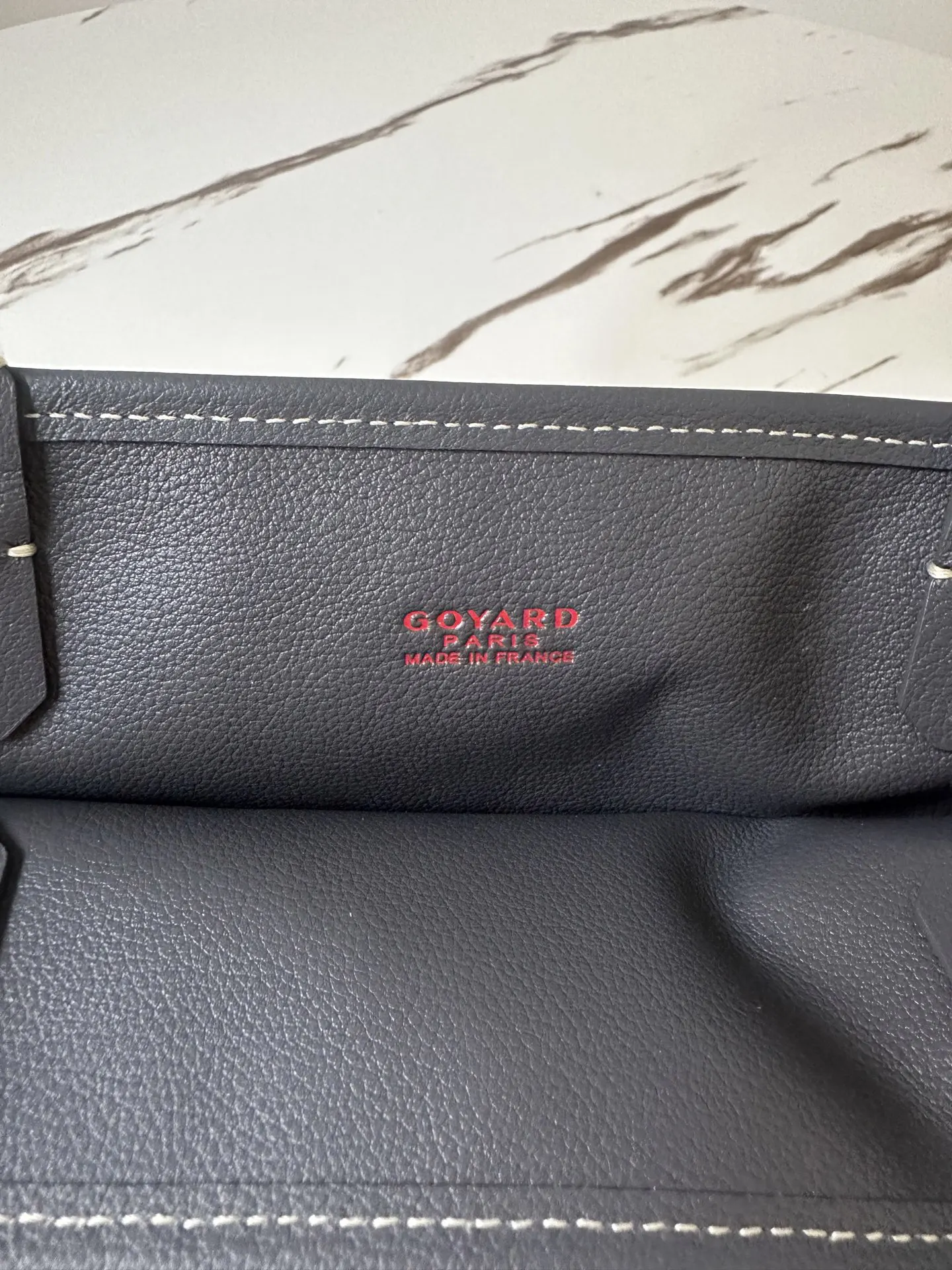 Goyard Gray Tote Bag Leather