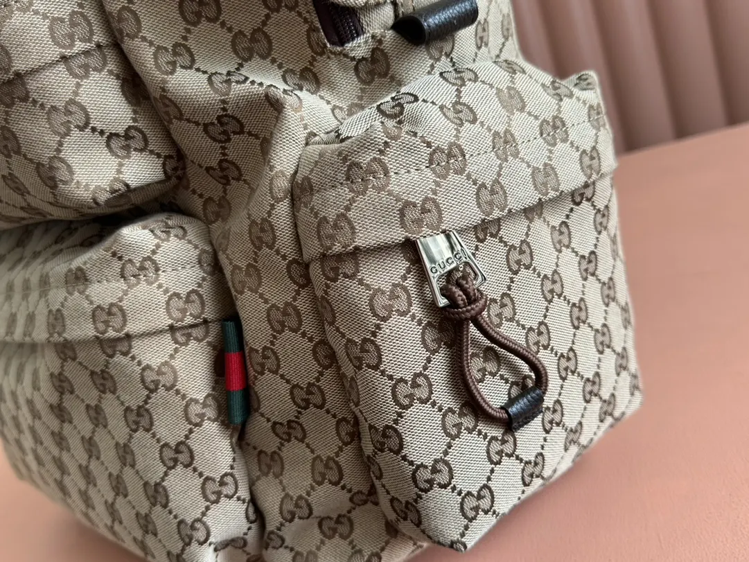 Beige Backpack Leather