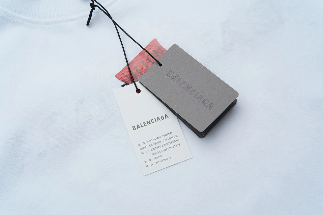 Balenciaga 白色 刺绣 短袖T恤