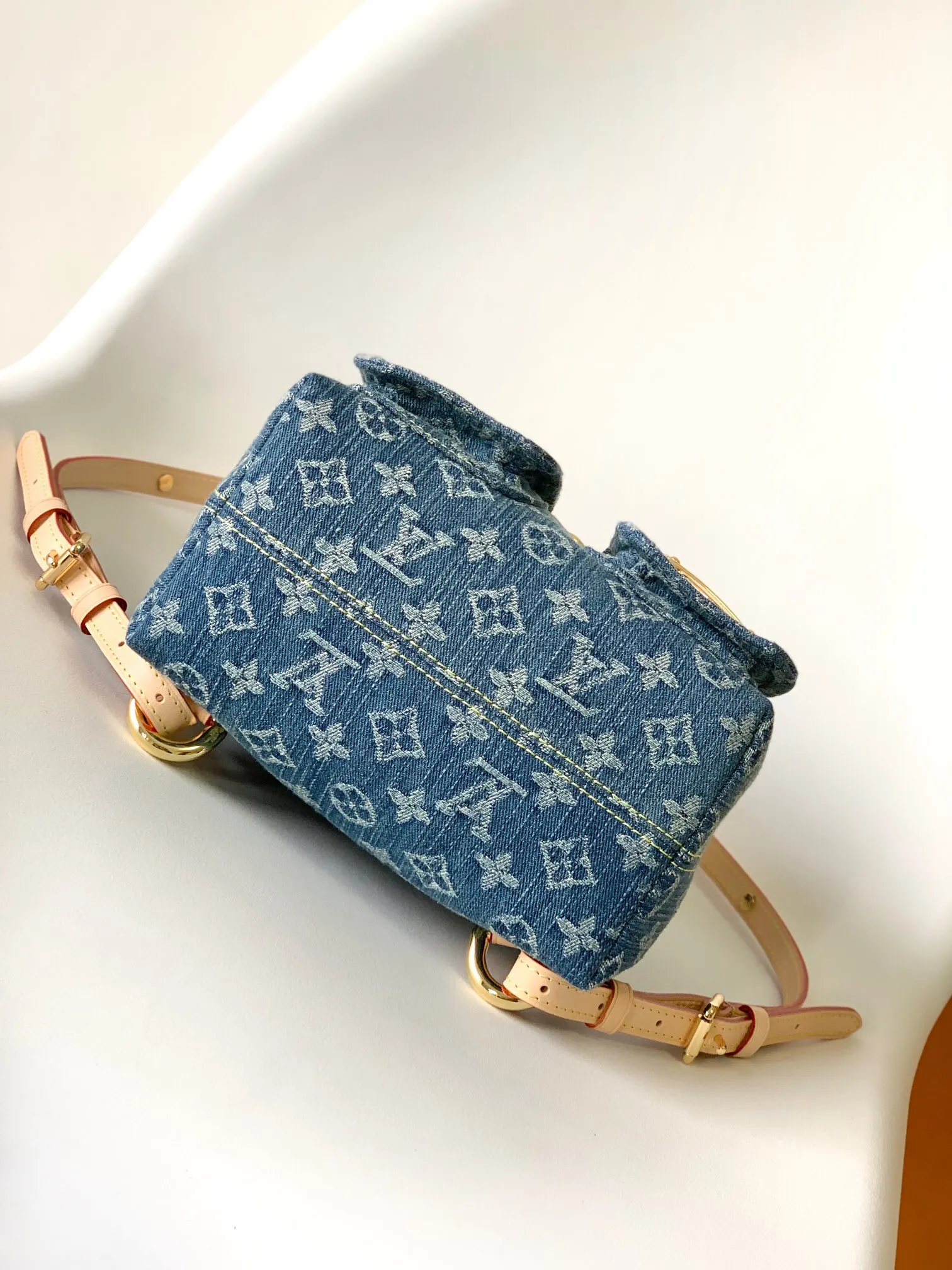 Blue Monogram Backpack Canvas