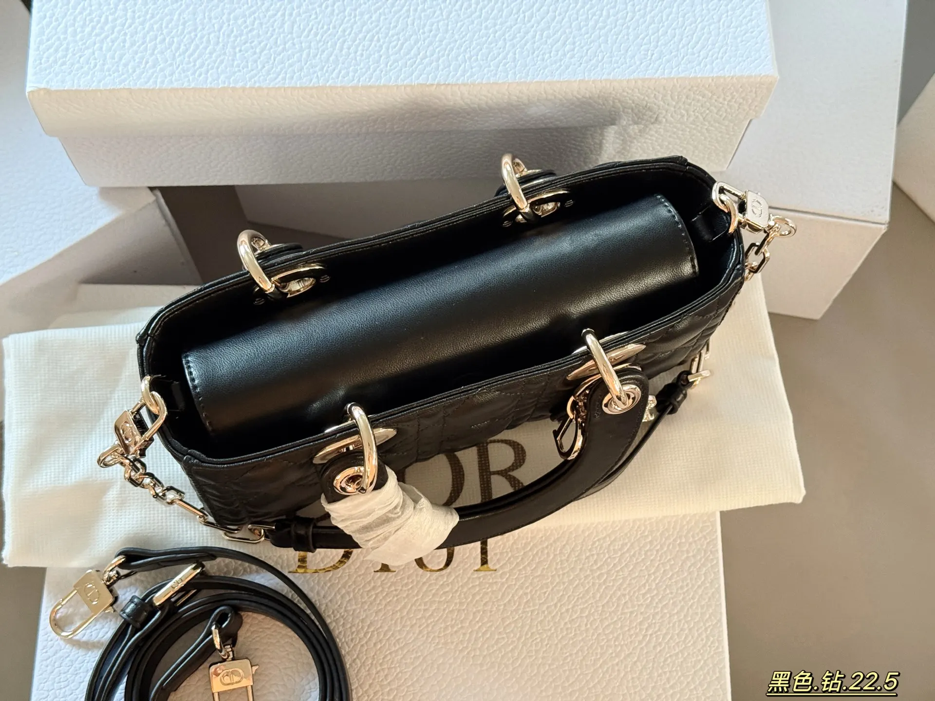 Dior 盒 水钻 横版 戴妃 包包 單肩包 日常單肩背款