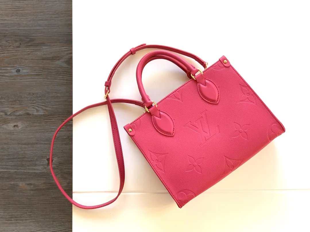 LV Onthego 桃红压纹托特包 亮色通勤款｜ORBUYBAG 岚奢包高端时尚精品