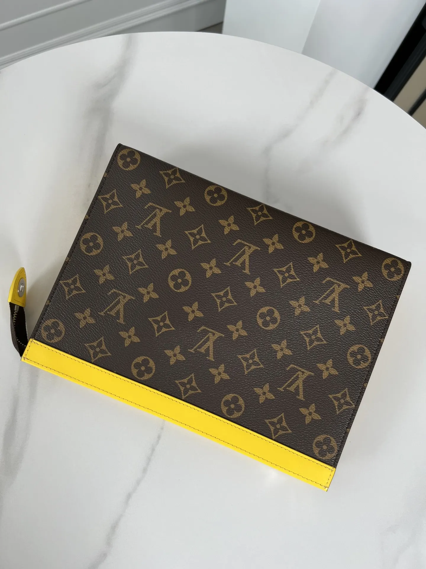 Yellow Clutch Bag Leather