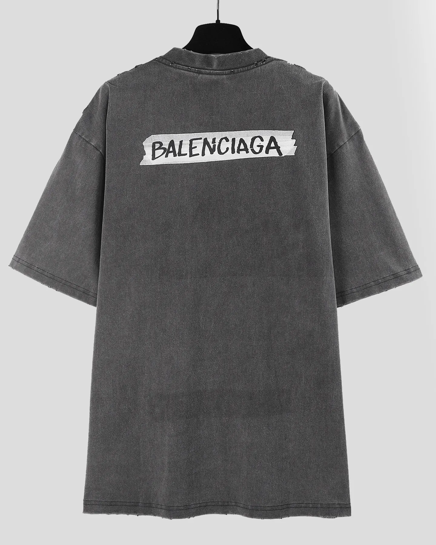 Balenciaga White Logo Short Sleeve T-Shirt Street