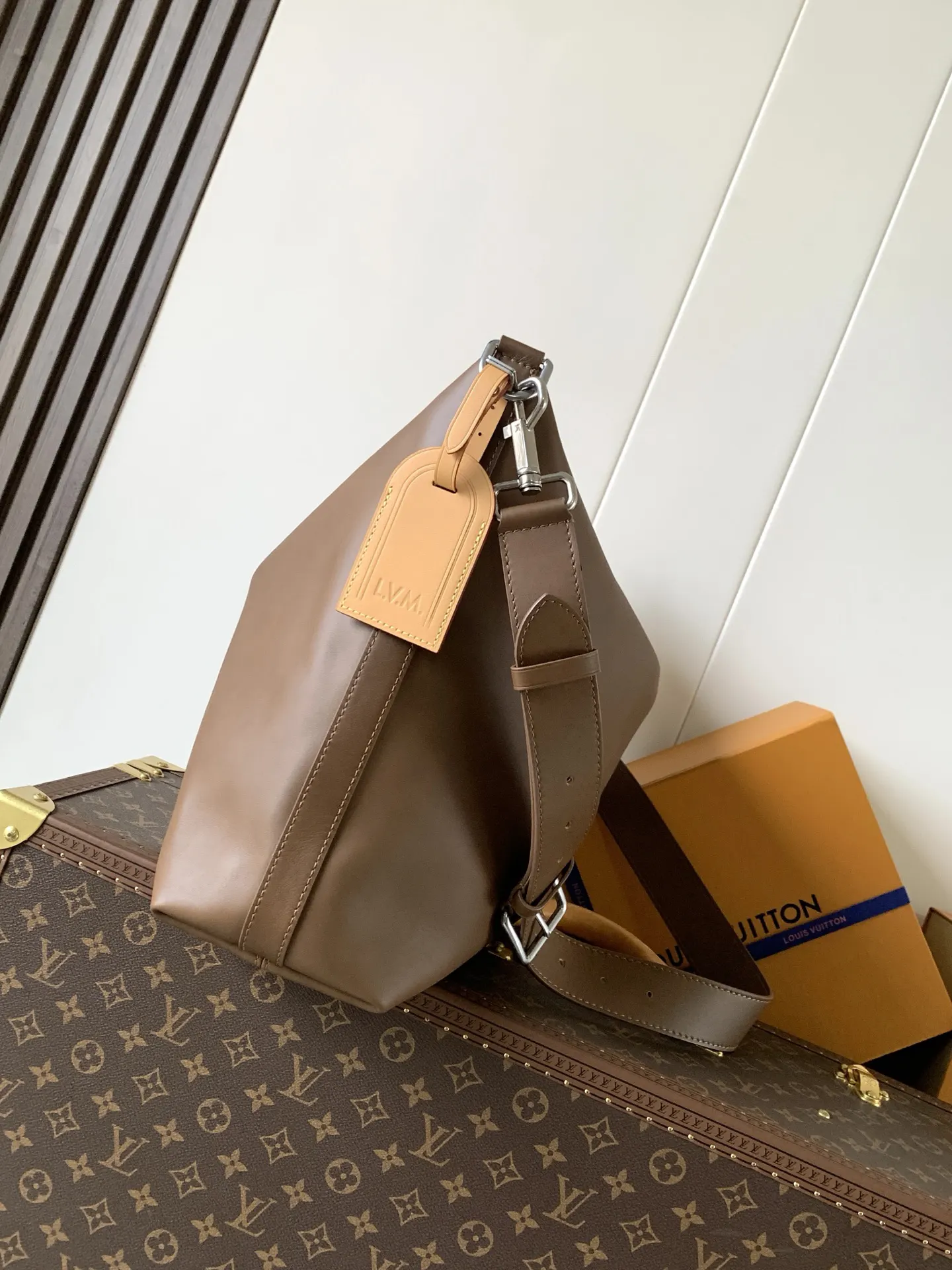Louis Vuitton 棕色 皮革 手提包