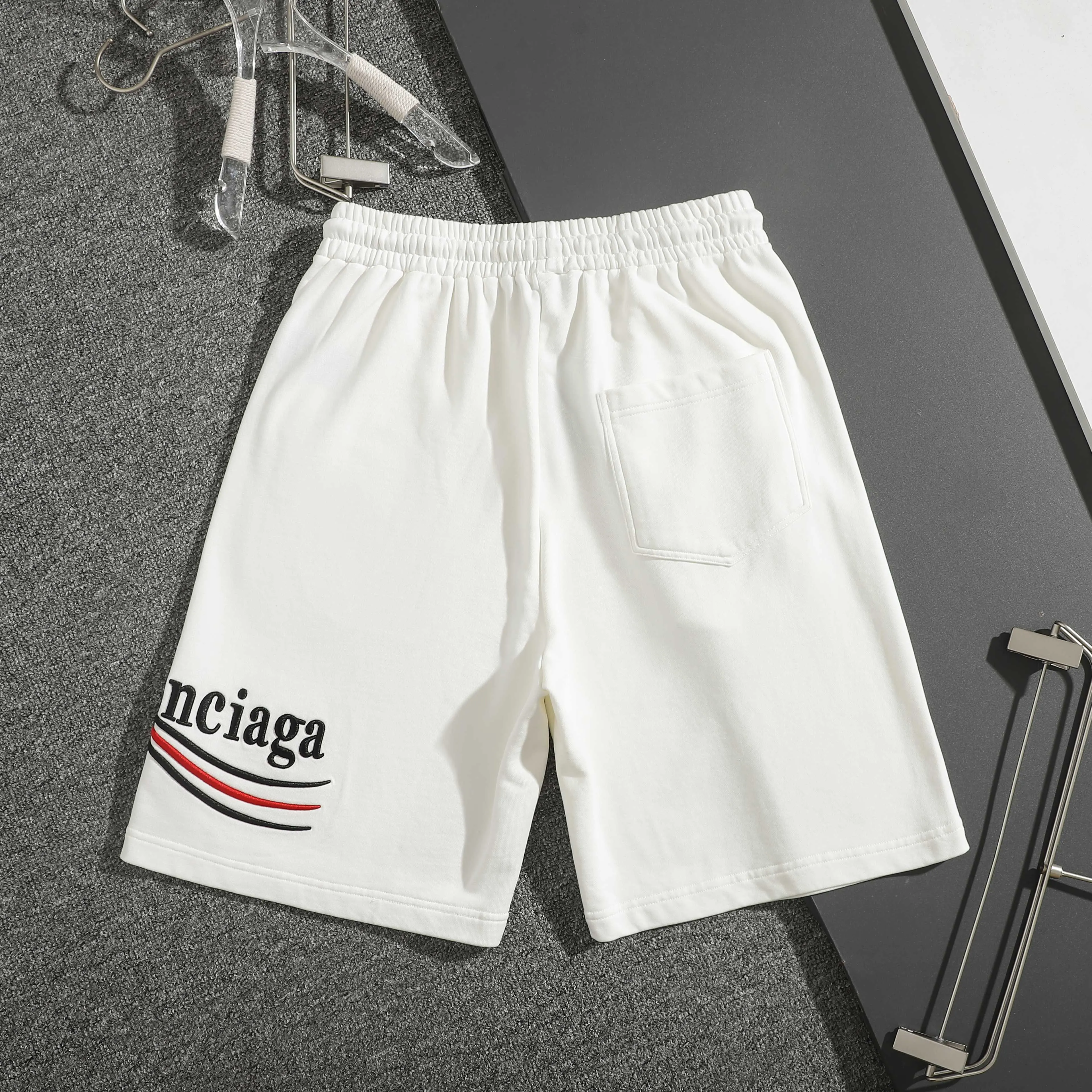 Balenciaga White Logo Short Sleeve T-Shirt Street