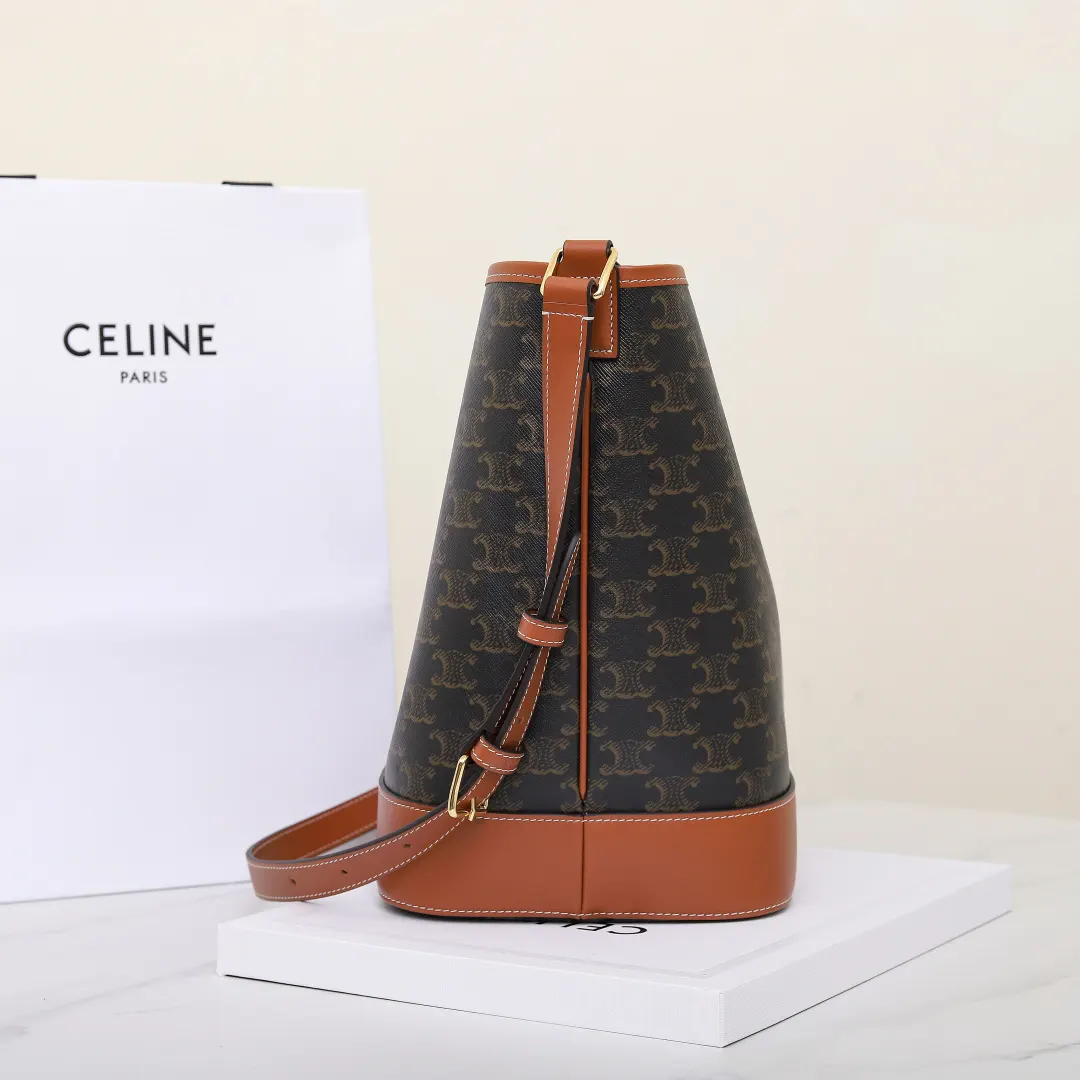 Monogram Bucket Bag Casual Leather