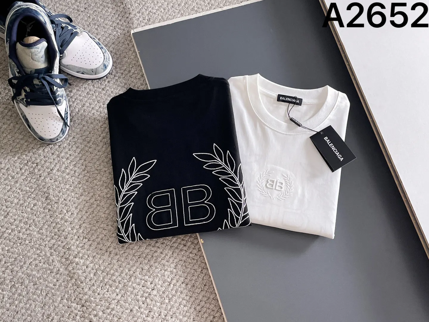 Balenciaga 黑色 純棉 Logo 短袖T恤