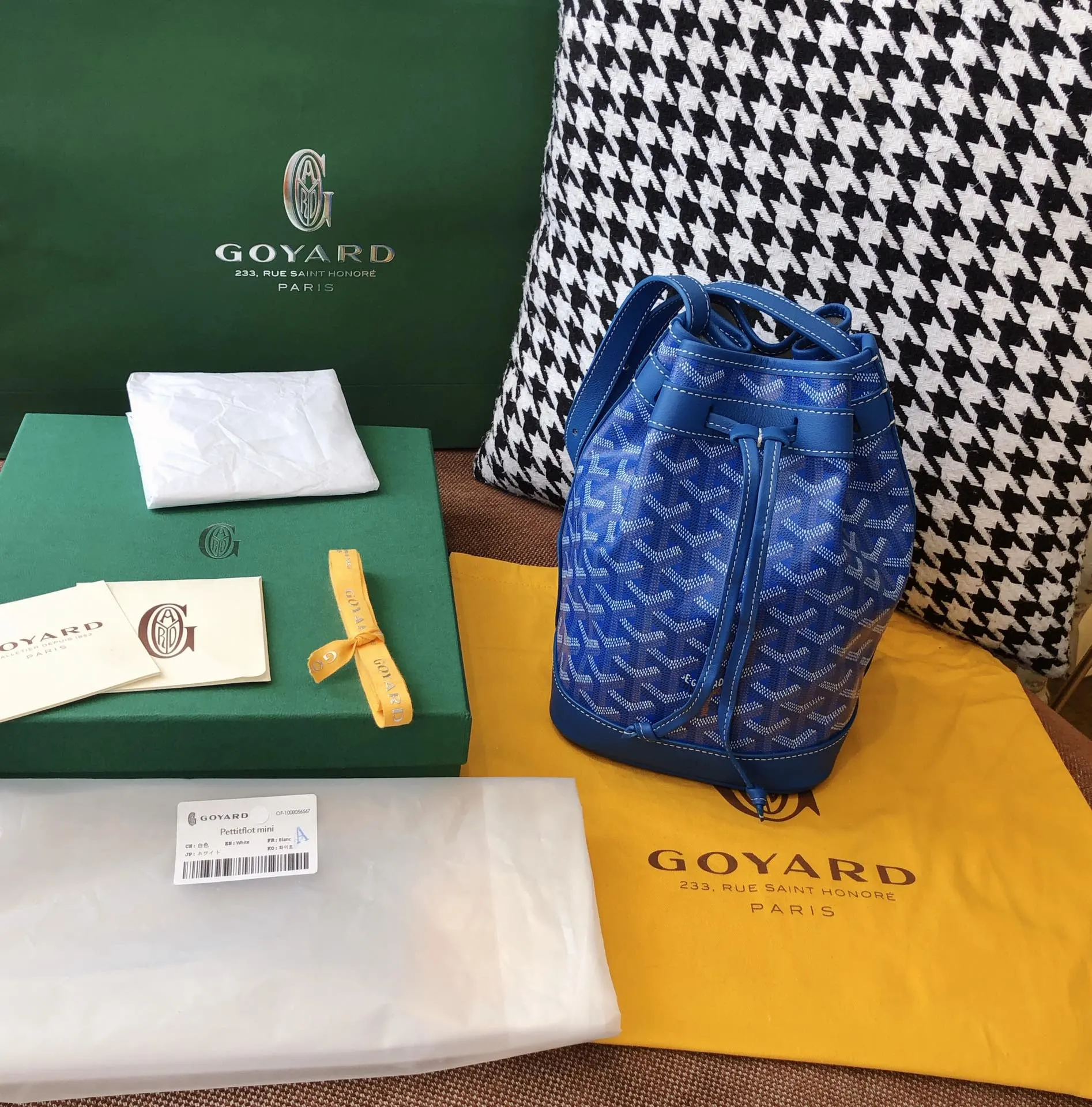 Goyard 老花 藍色 帆布 水桶包 休閒水桶款