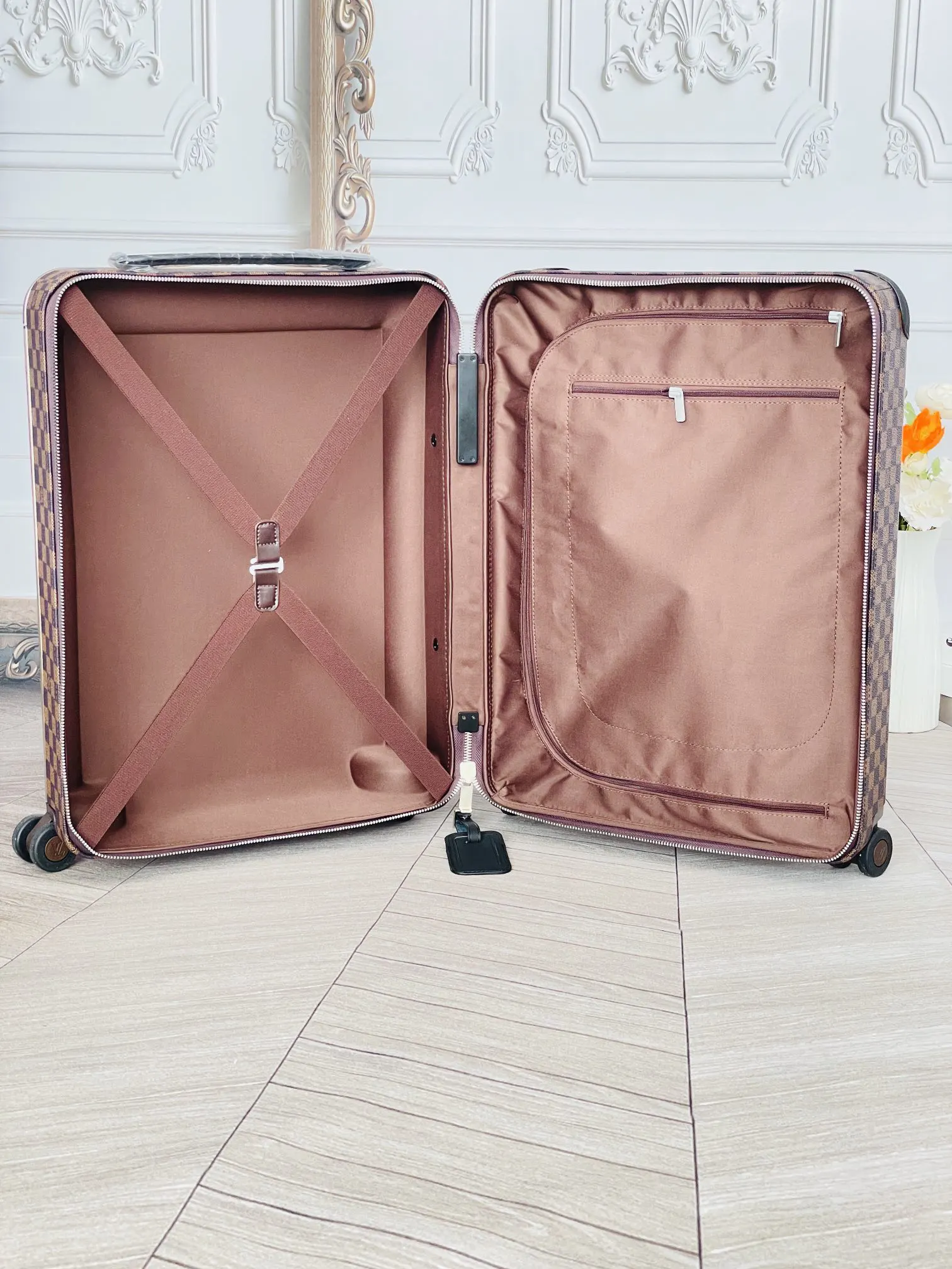 LV 老花 帆布 行李箱 旅行拉杆款 輕便出行款