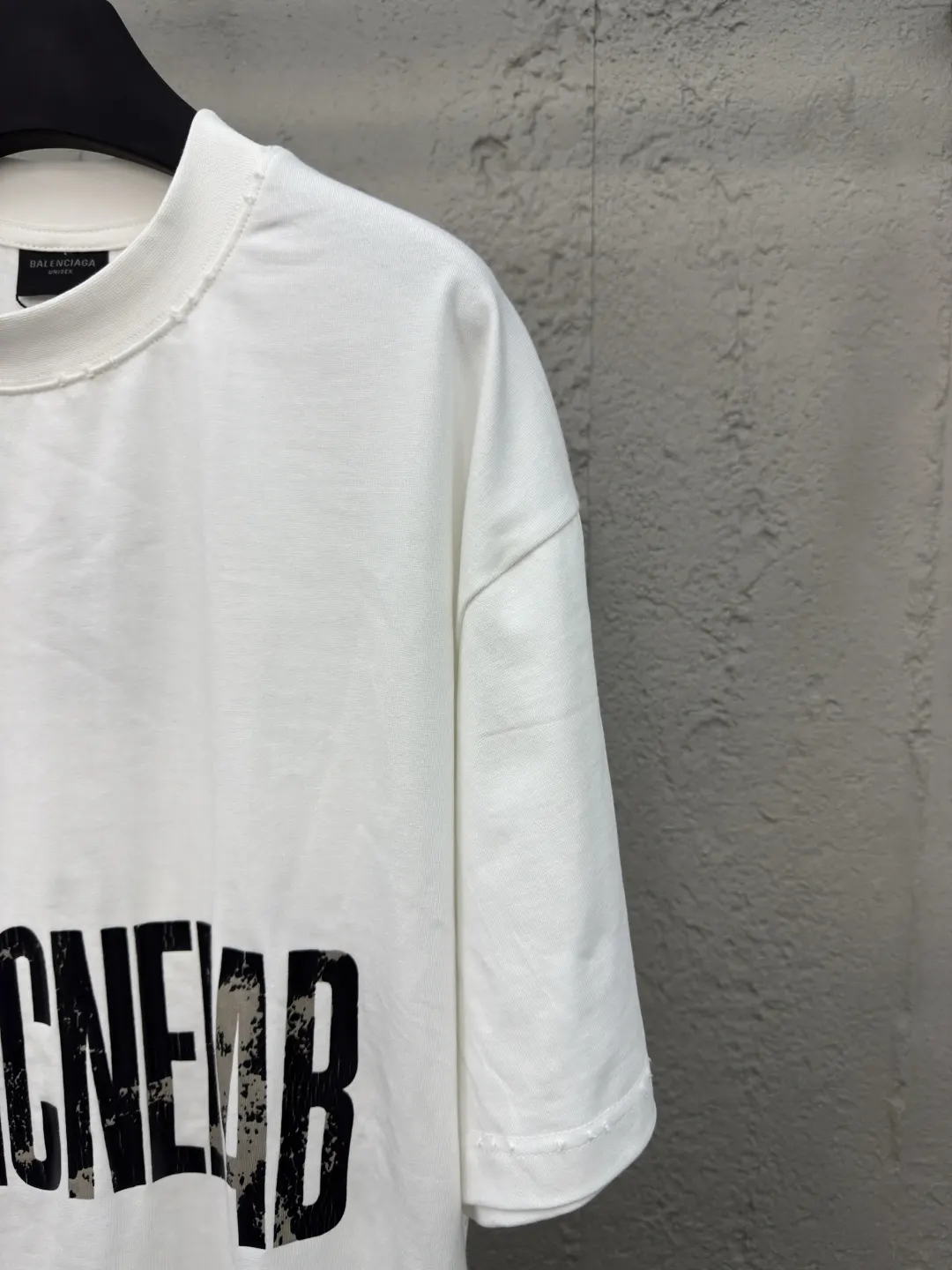 Balenciaga White Cotton Logo Short Sleeve T-Shirt Street