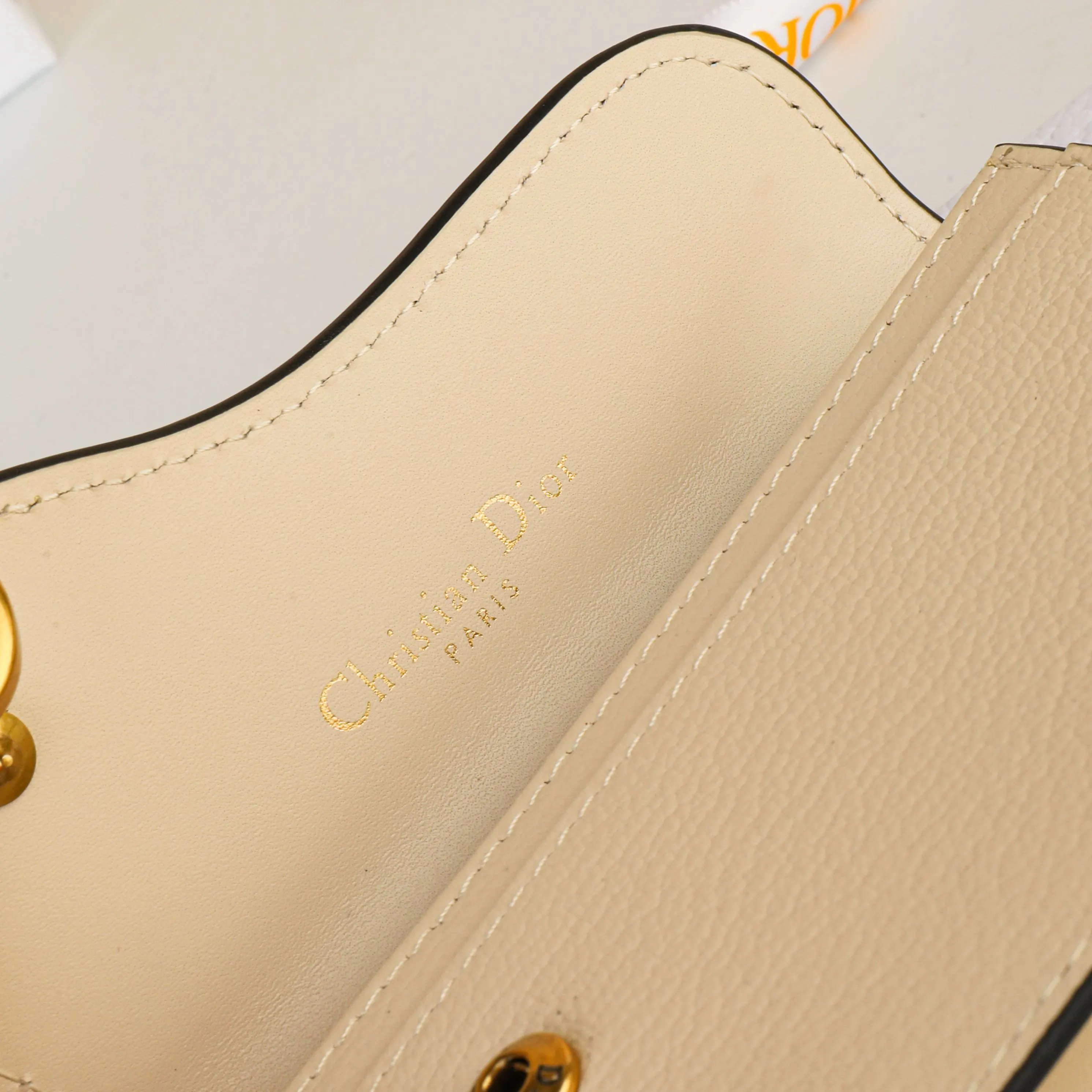 Dior Saddle 米色 皮革 钱包