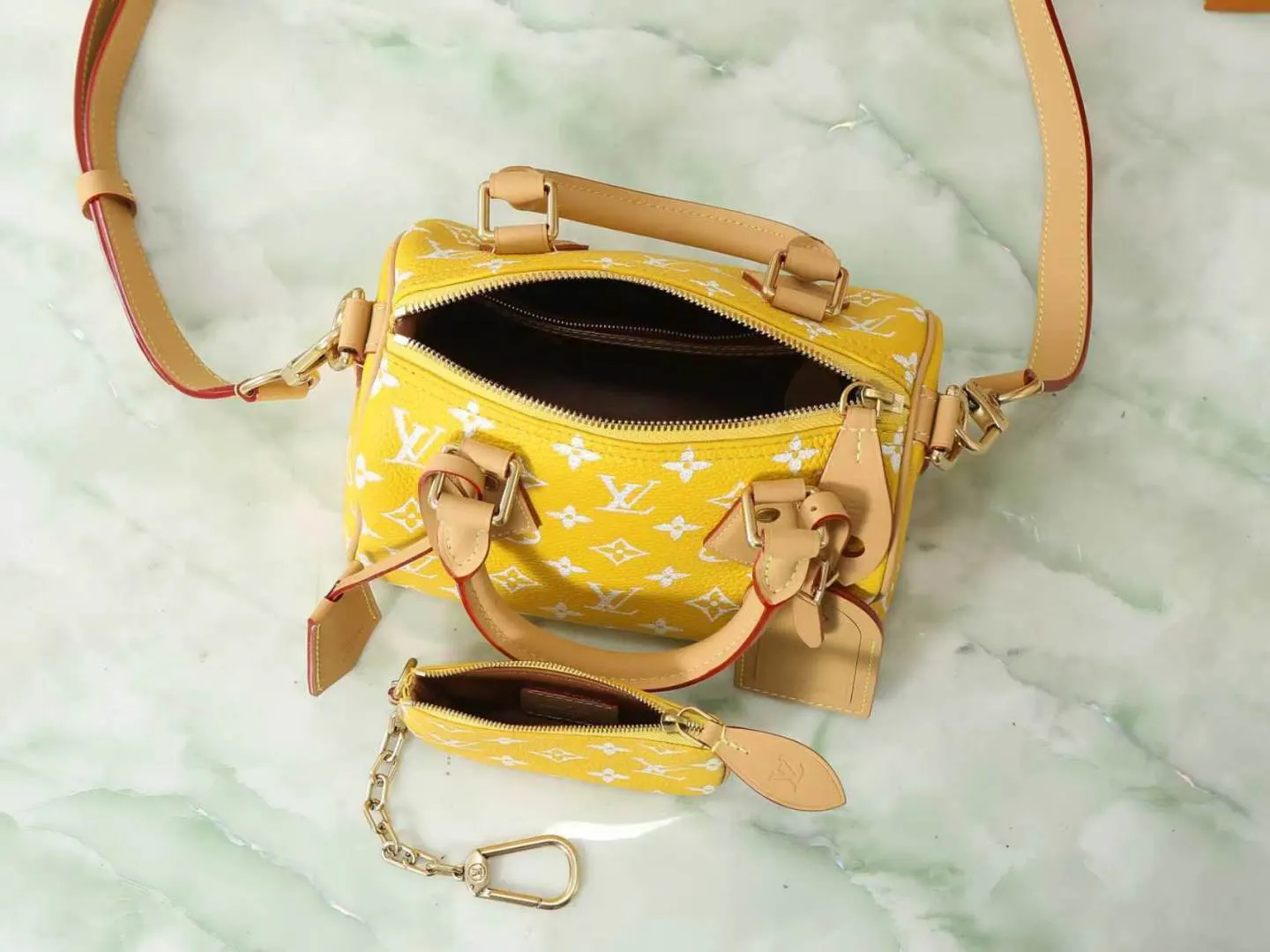 LV Speedy 蓝黄配色 手袋 复古款｜ORBUYBAG 岚奢包高端时尚精品