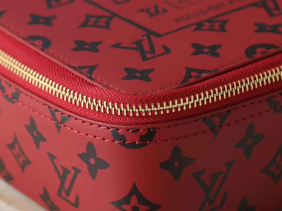 Red Monogram Organizer Pouch Travel