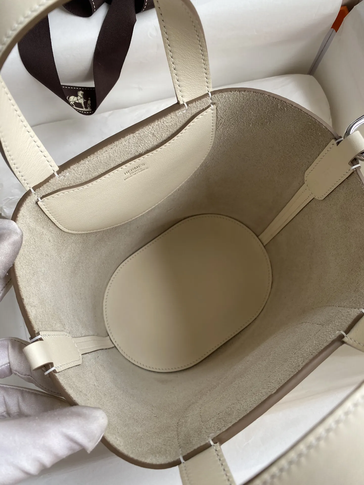Hermès Picotin 奶昔白 Swift小牛皮 水桶包 18cm