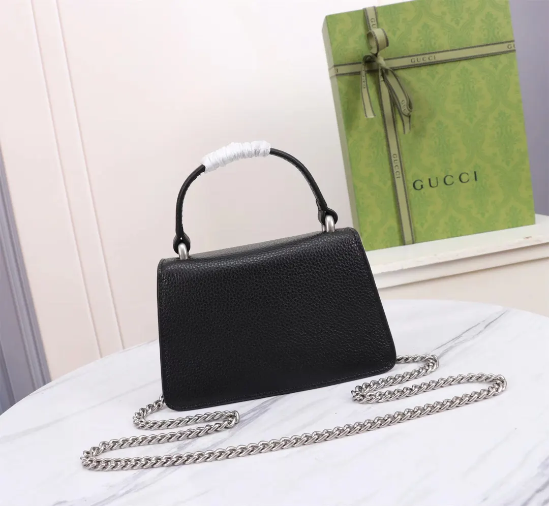 Gucci Dionysus 老花虎頭扣鏈條包 單肩斜挎
