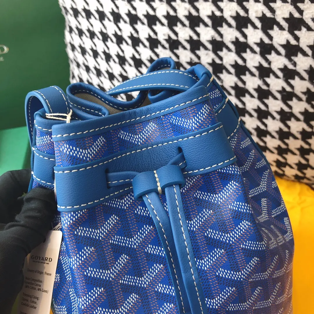 Goyard 老花 藍色 帆布 水桶包 休閒水桶款