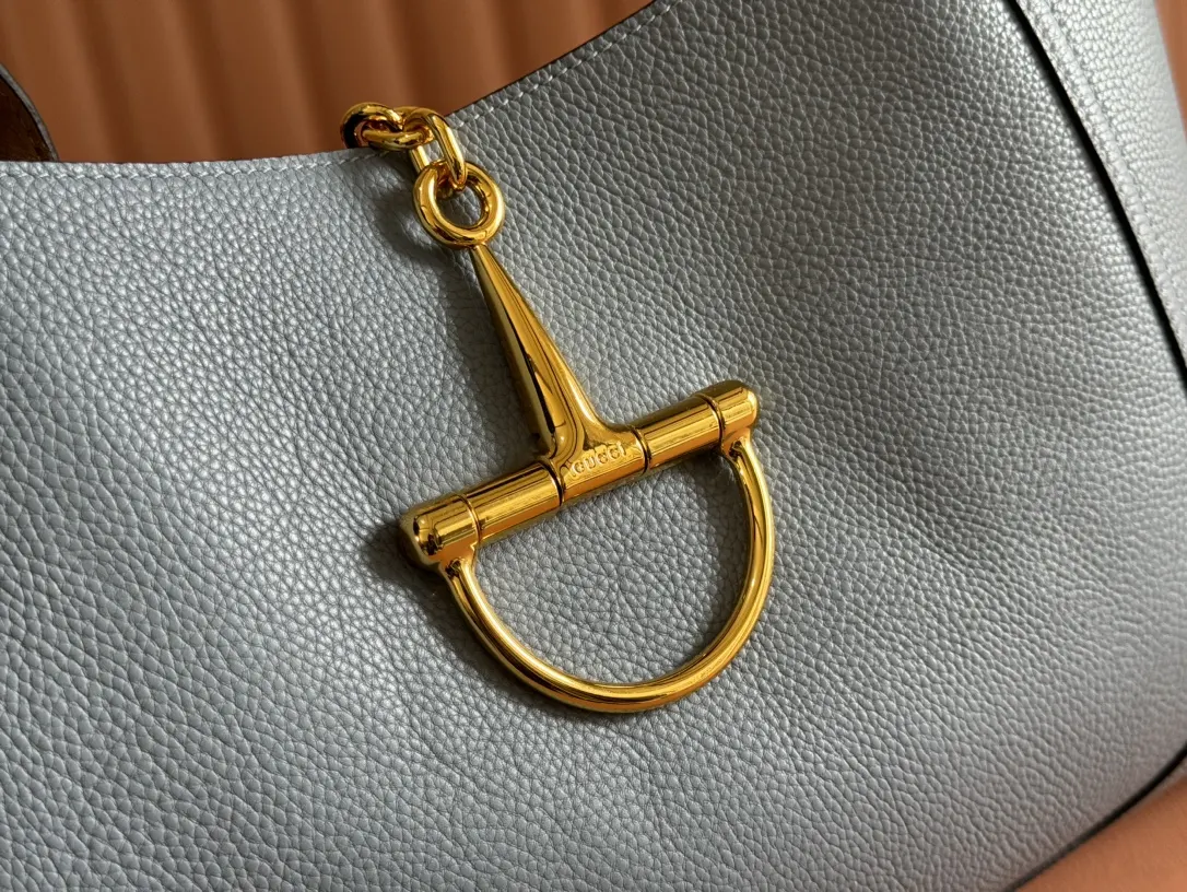 Gucci 棕色 藍色 牛皮 手拿包 精致手拿款