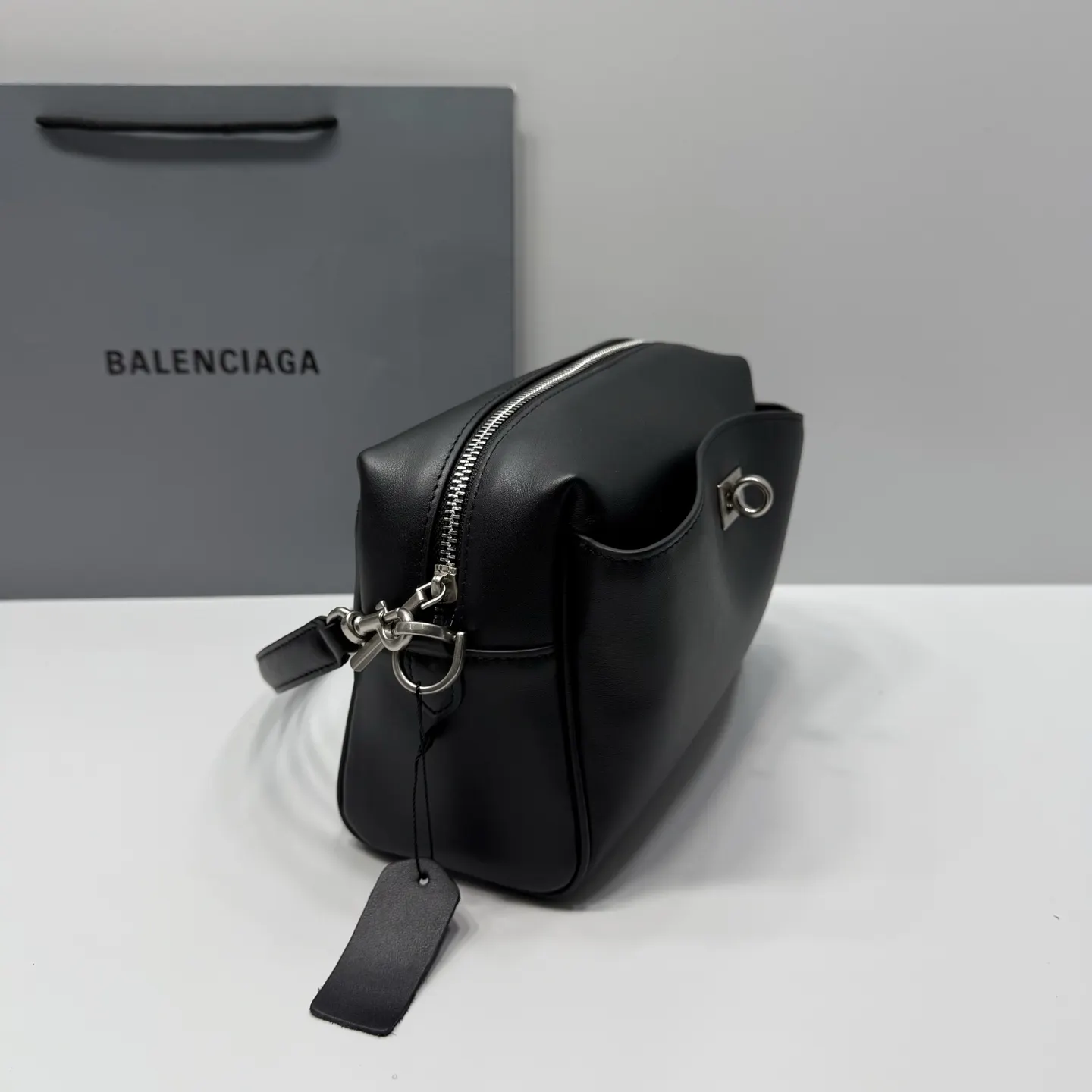 Balenciaga Rodeo Black Leather Hobo Bag