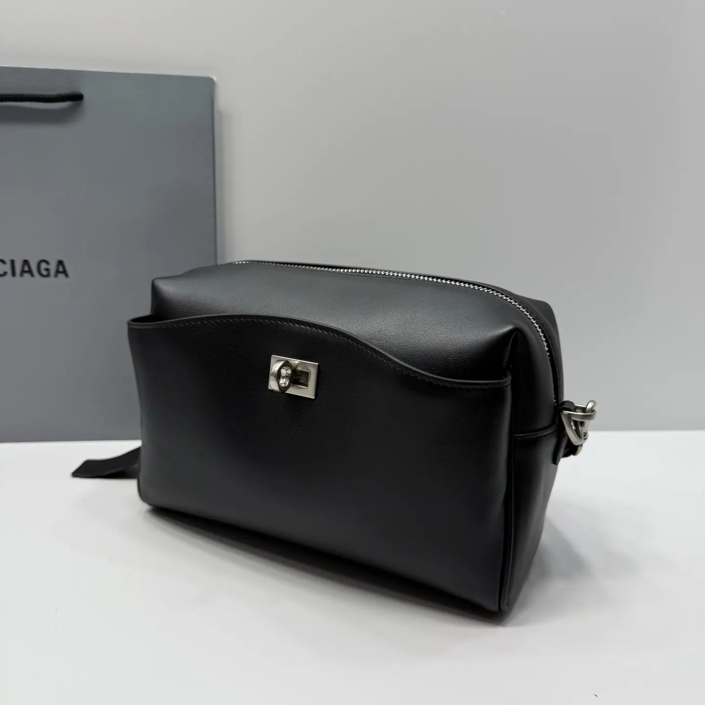 Balenciaga Rodeo Black Leather Hobo Bag