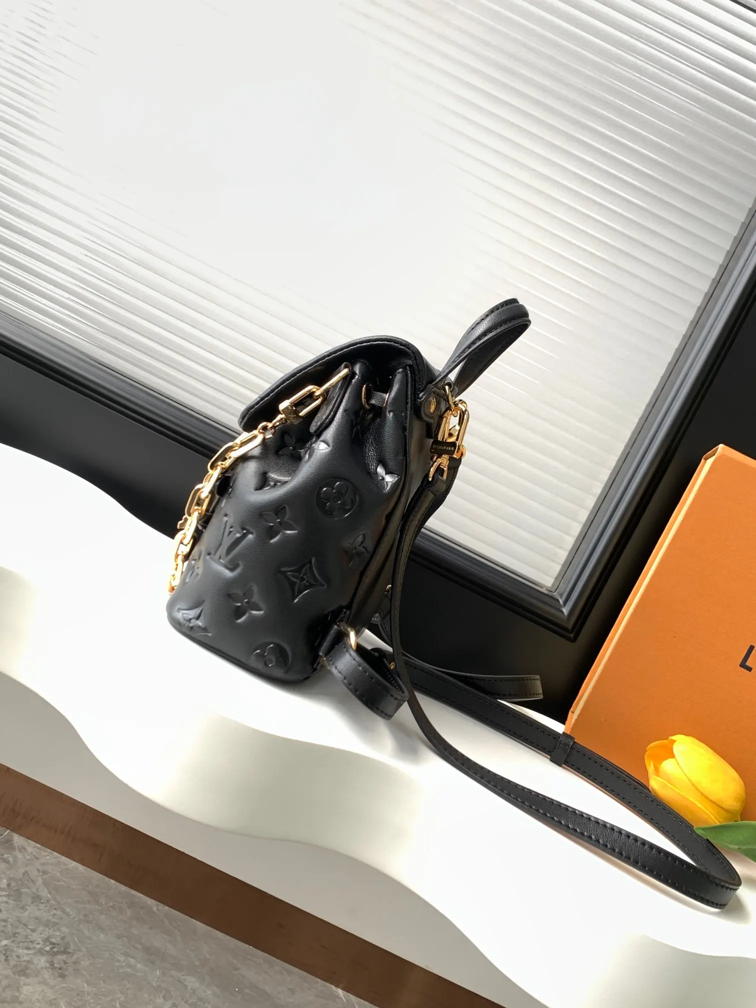 Louis Vuitton Black Backpack Leather