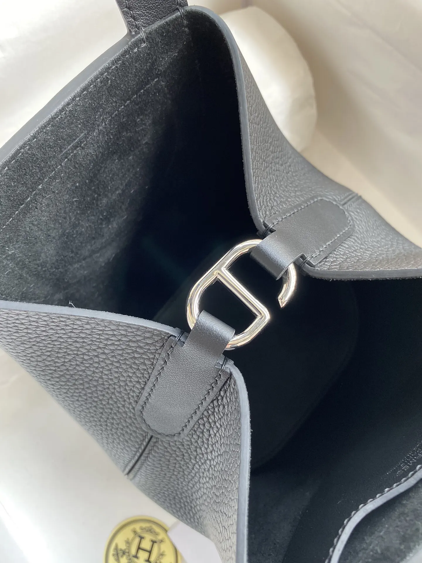 Hermès Picotin Black Bucket Bag Classic Leather