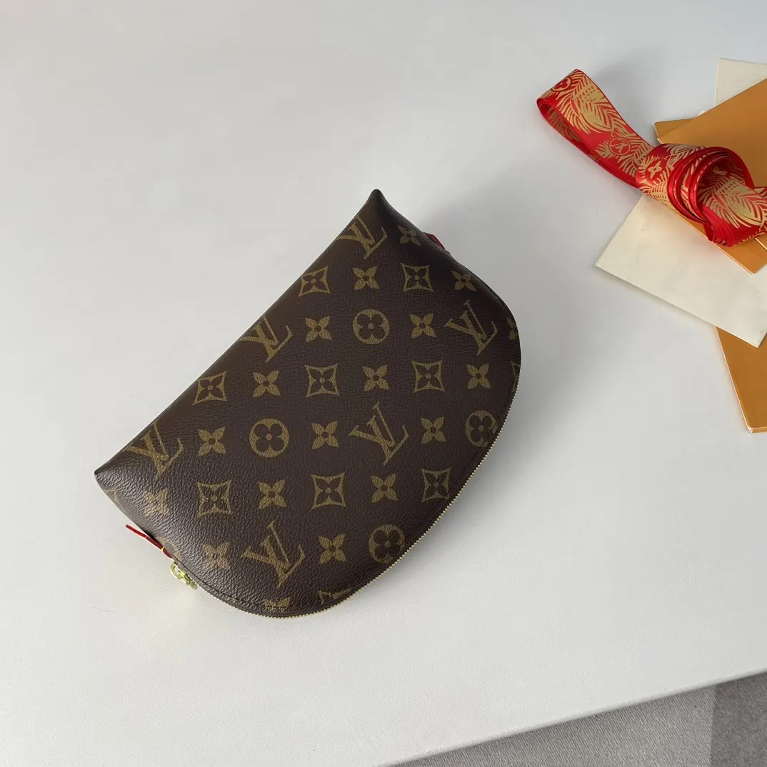 Gold Cosmetic Pouch Canvas