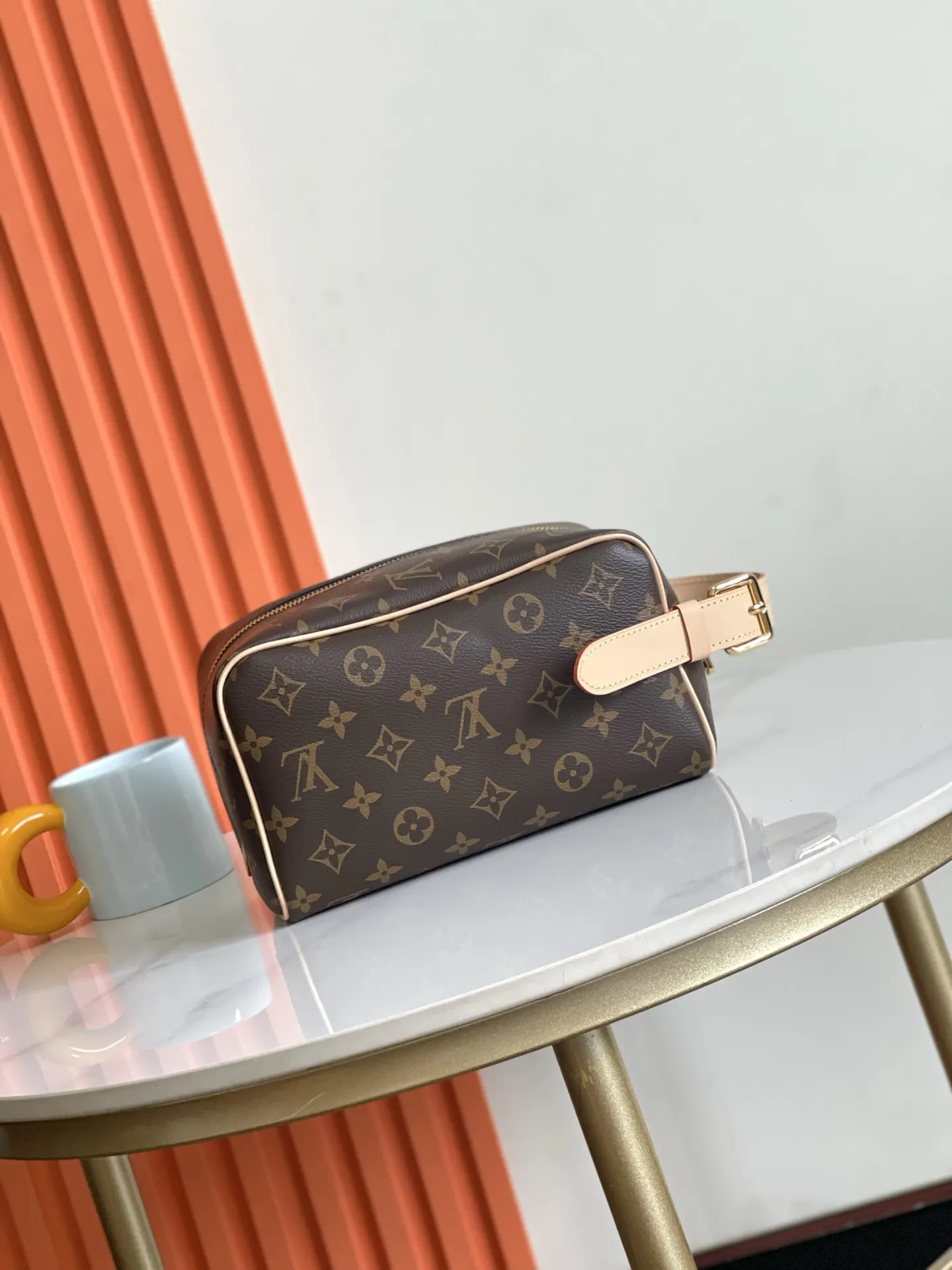 Monogram Organizer Pouch Travel Canvas