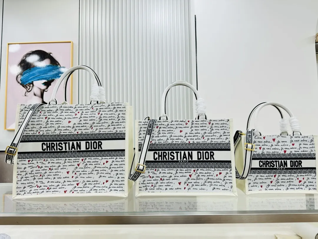 Dior Oblique 迷你 黑色/白色 托特包