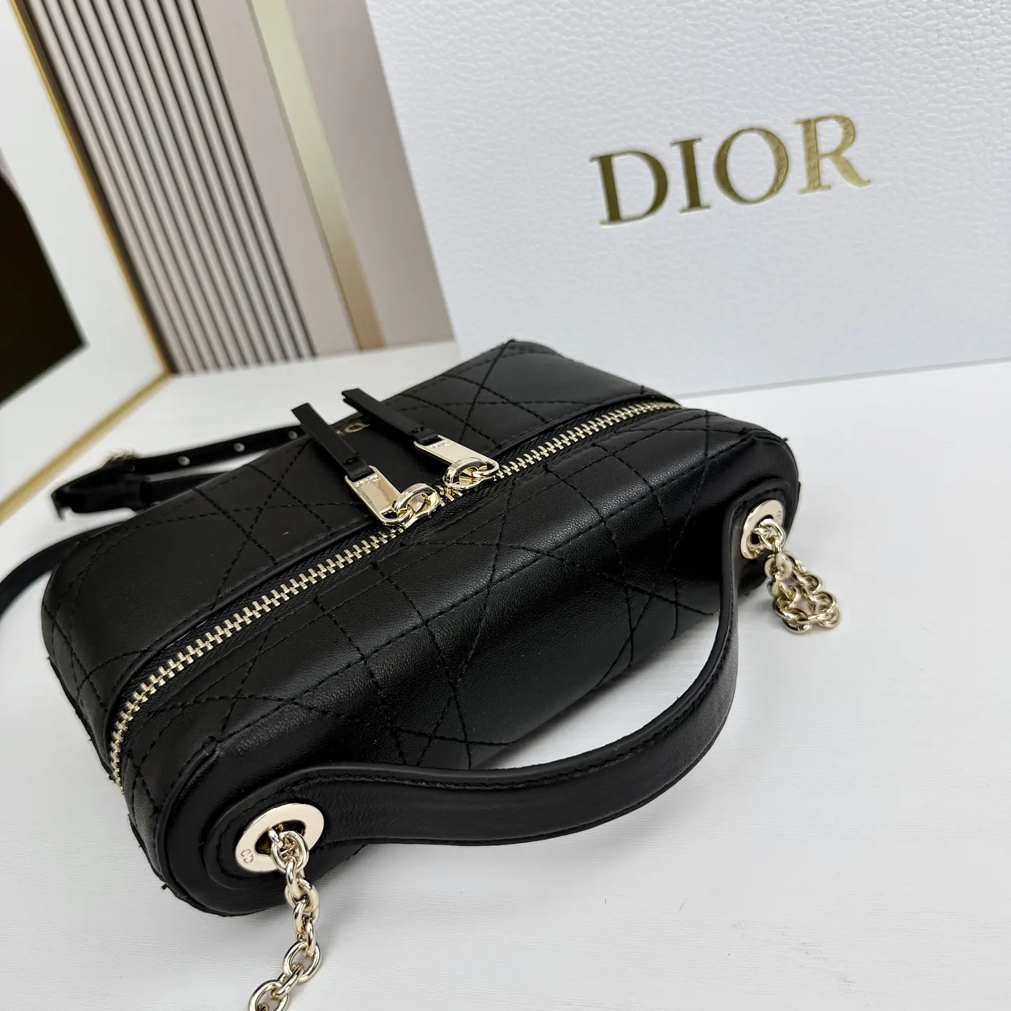 Black Cosmetic Pouch Leather