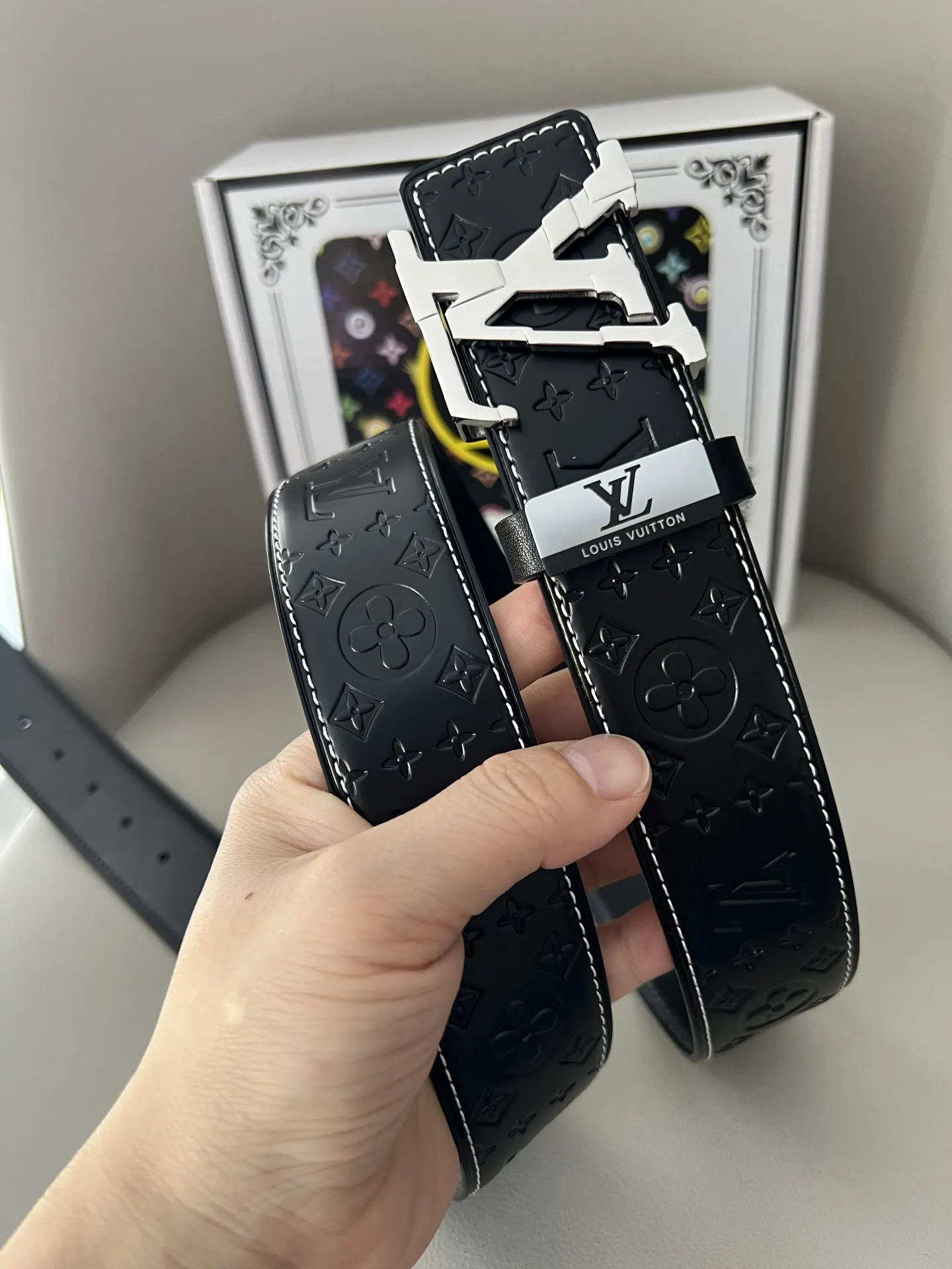 LV 黑色Monogram双面腰帶 金扣商务款｜ORBUYBAG 嵐奢包高端時尚精品