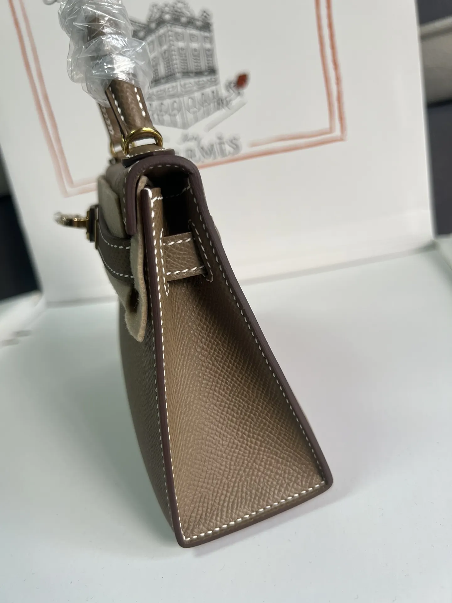Hermès Kelly Mini Epsom掌纹牛皮 斜挎包 19cm