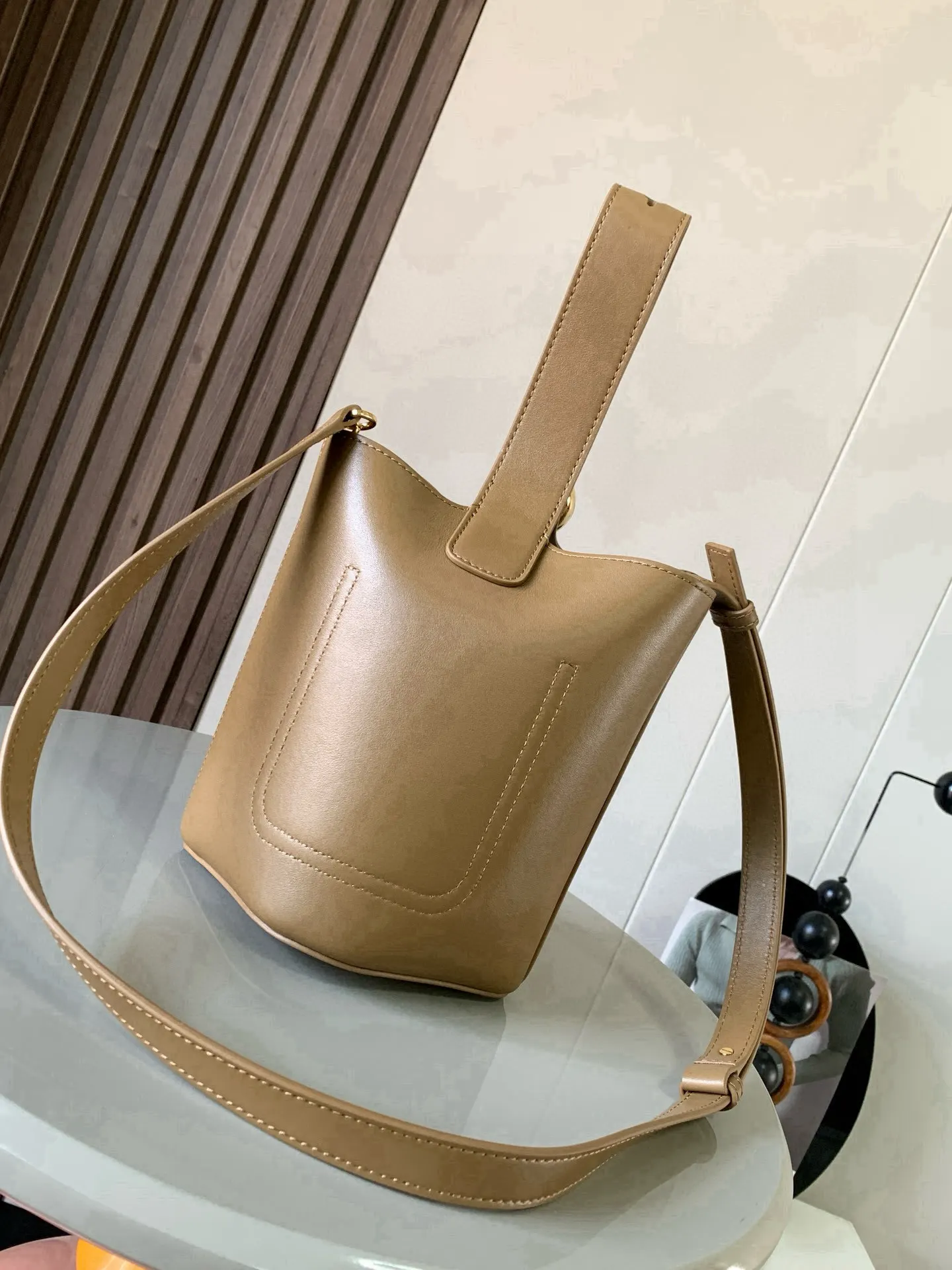 Bucket Bag Casual Leather