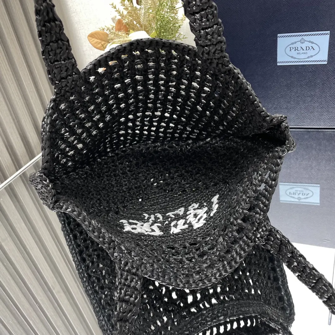 PRADA 1BG393 三角标 刺绣 托特包 通勤百搭款